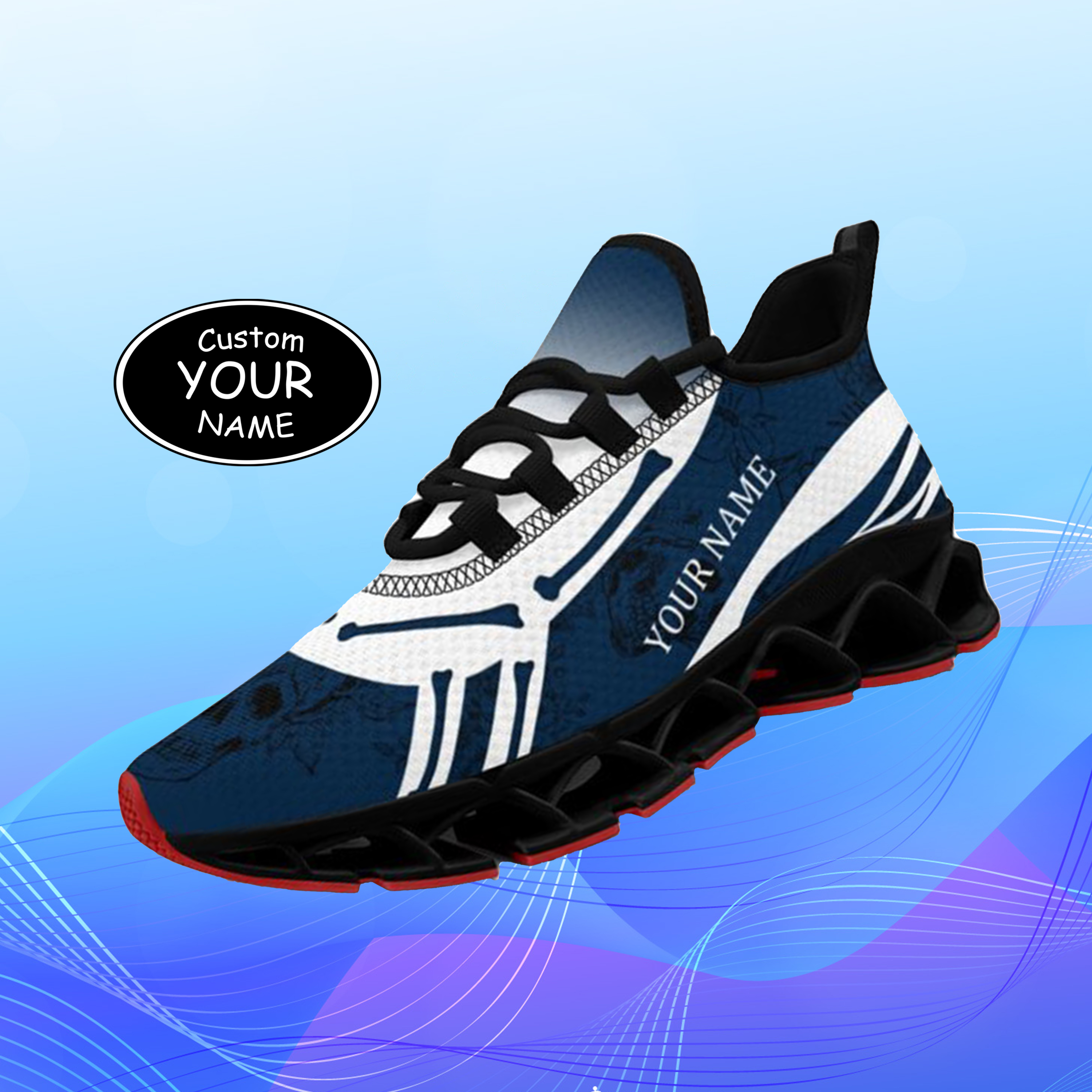 Personalized New York Sneakers, Custom Breathable Walking Shoes, Patri