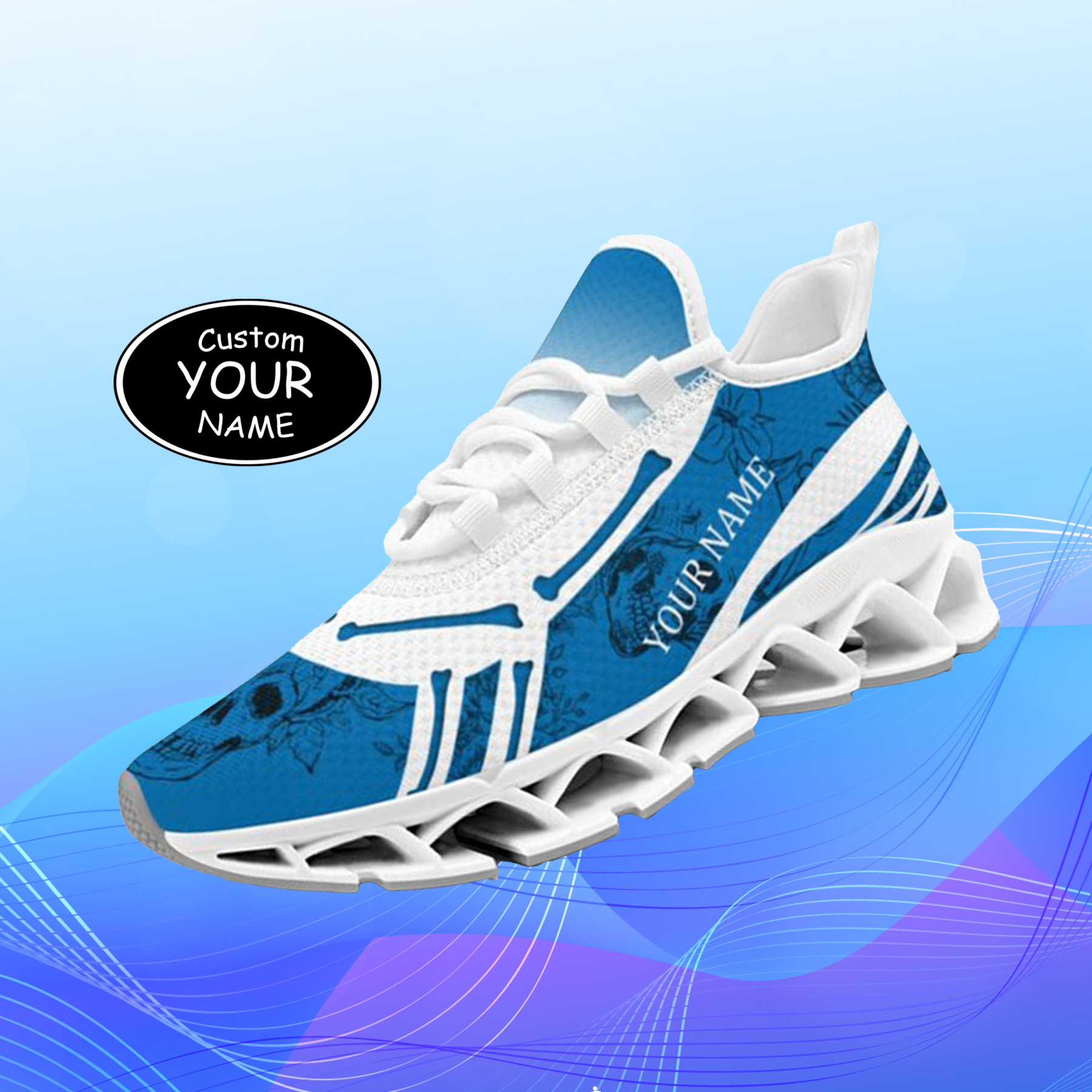 FN003-25-cy-Detroit-11-1，Personalized  Detroit Sneakers, Custom Breathable Walking Shoes, Patriotic Running Shoes