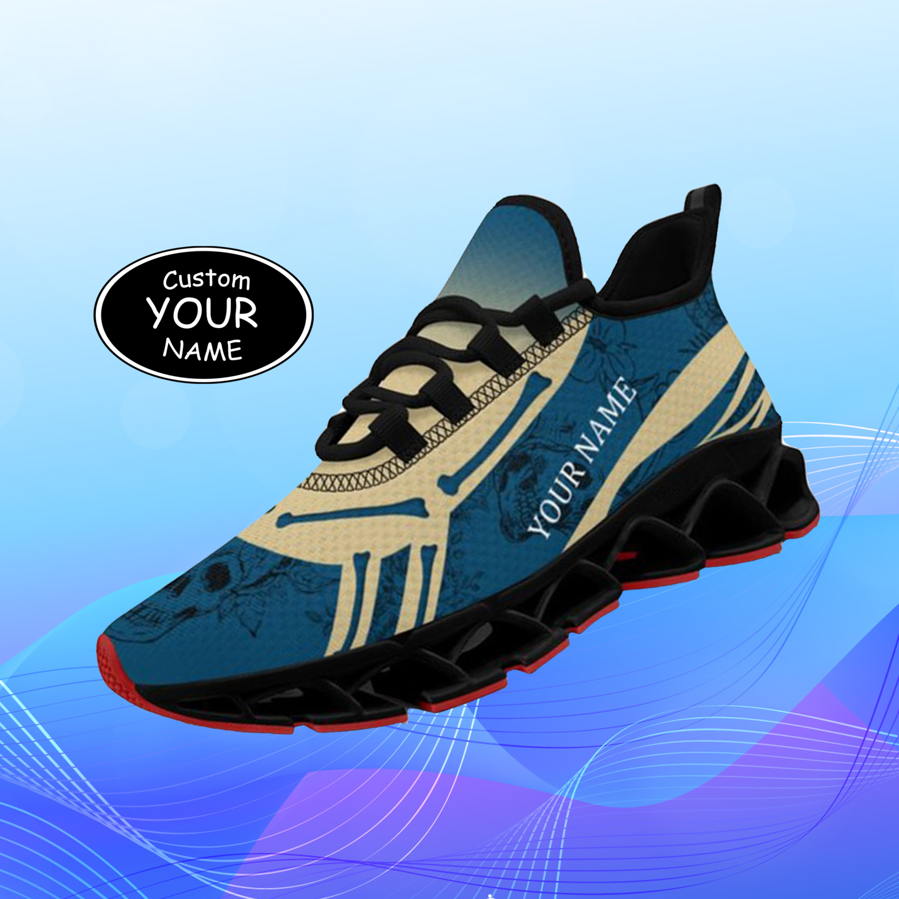 Personalized New York Sneakers, Custom Breathable Walking Shoes, Patri