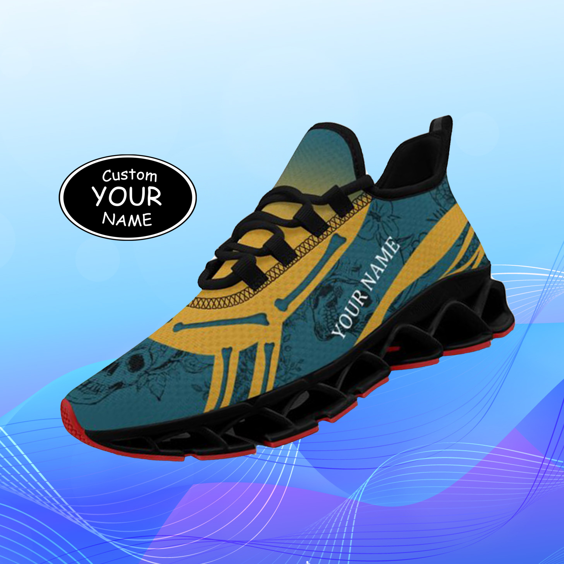 Personalized New York Sneakers, Custom Breathable Walking Shoes, Patri