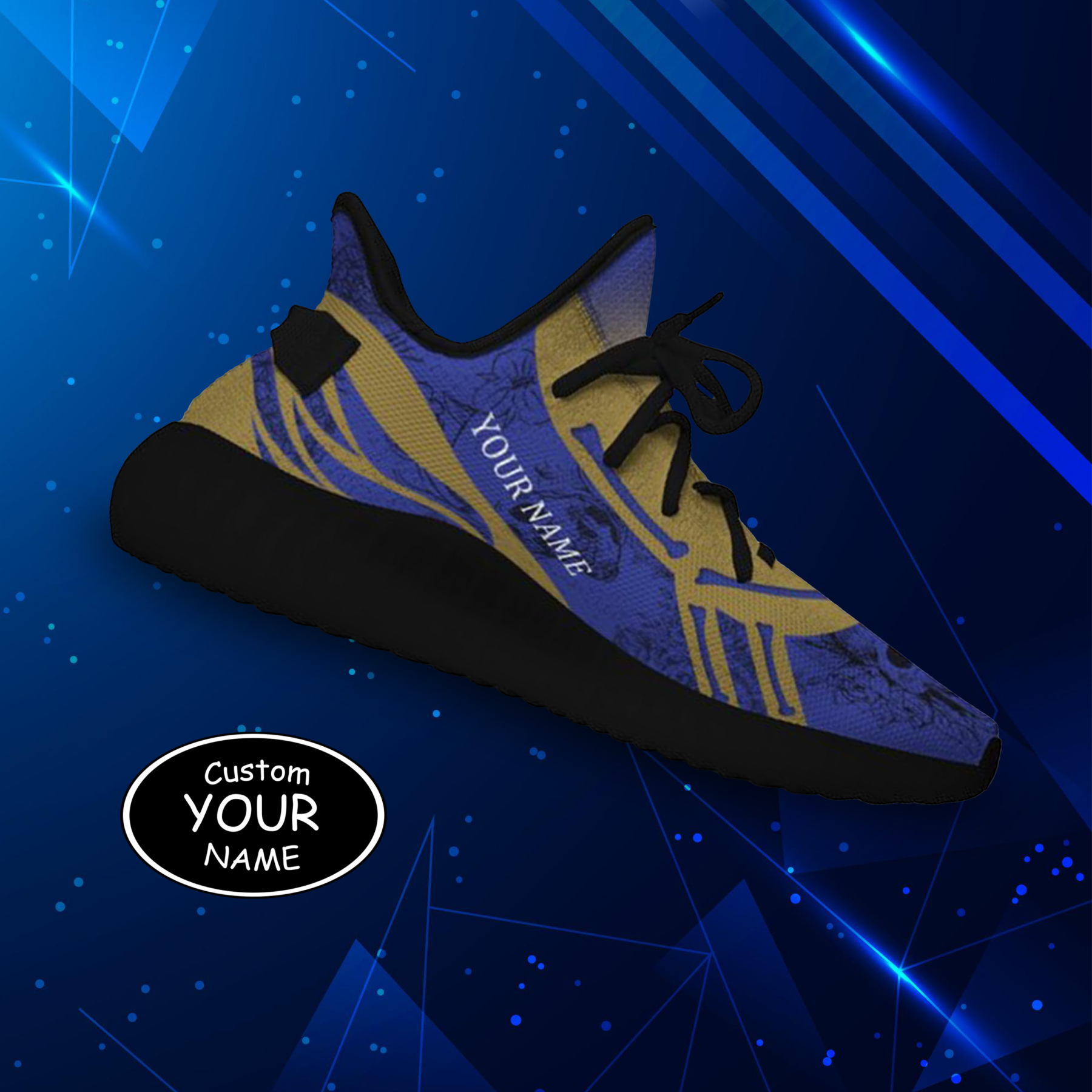 Personalized Baltimore Sneakers, Custom Breathable Walking Shoes, Patr