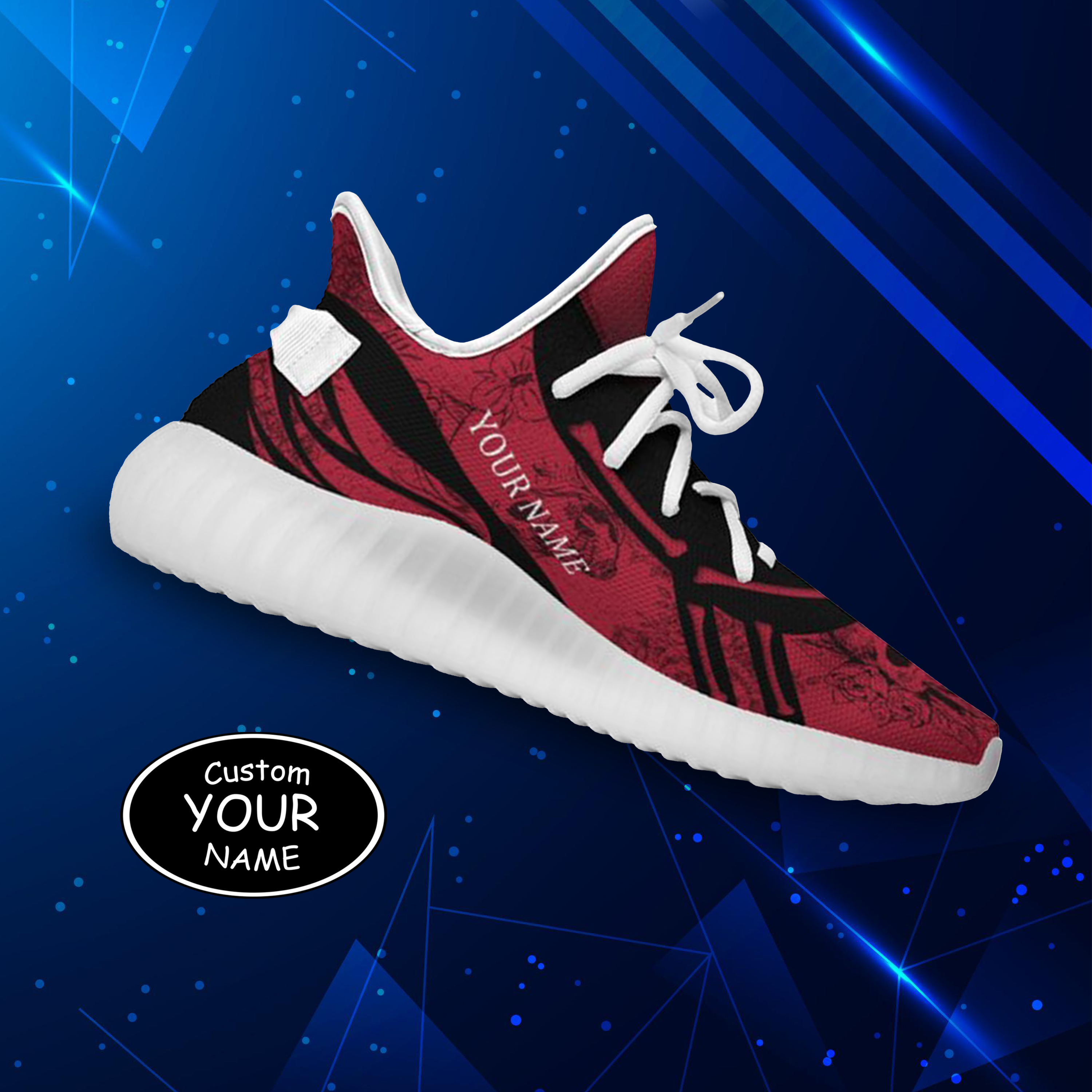 SH051-25-cy-Atlanta-3-1，Personalized  Atlanta Sneakers, Custom Breathable Walking Shoes, Patriotic Running Shoes