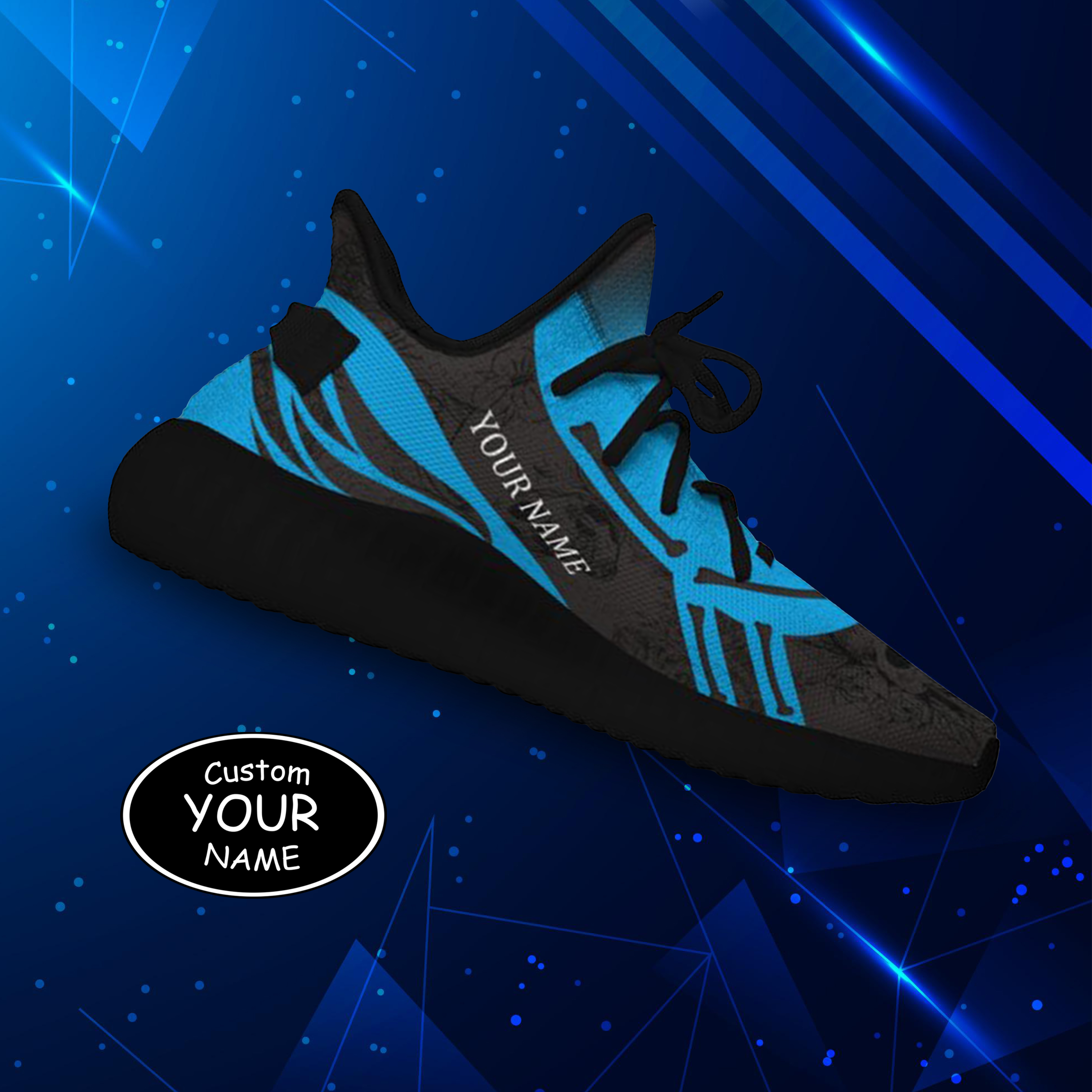 SH051-25-cy-Carolina-5-1，Personalized  Carolina Sneakers, Custom Breathable Walking Shoes, Patriotic Running Shoes