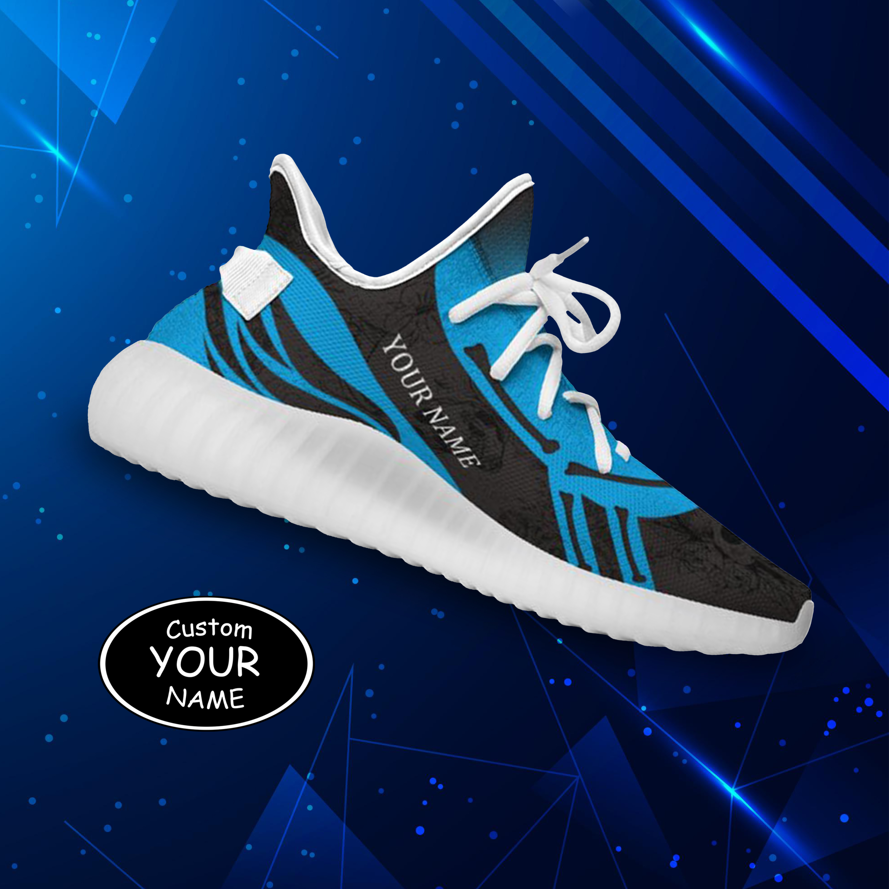 SH051-25-cy-Carolina-5-1，Personalized  Carolina Sneakers, Custom Breathable Walking Shoes, Patriotic Running Shoes