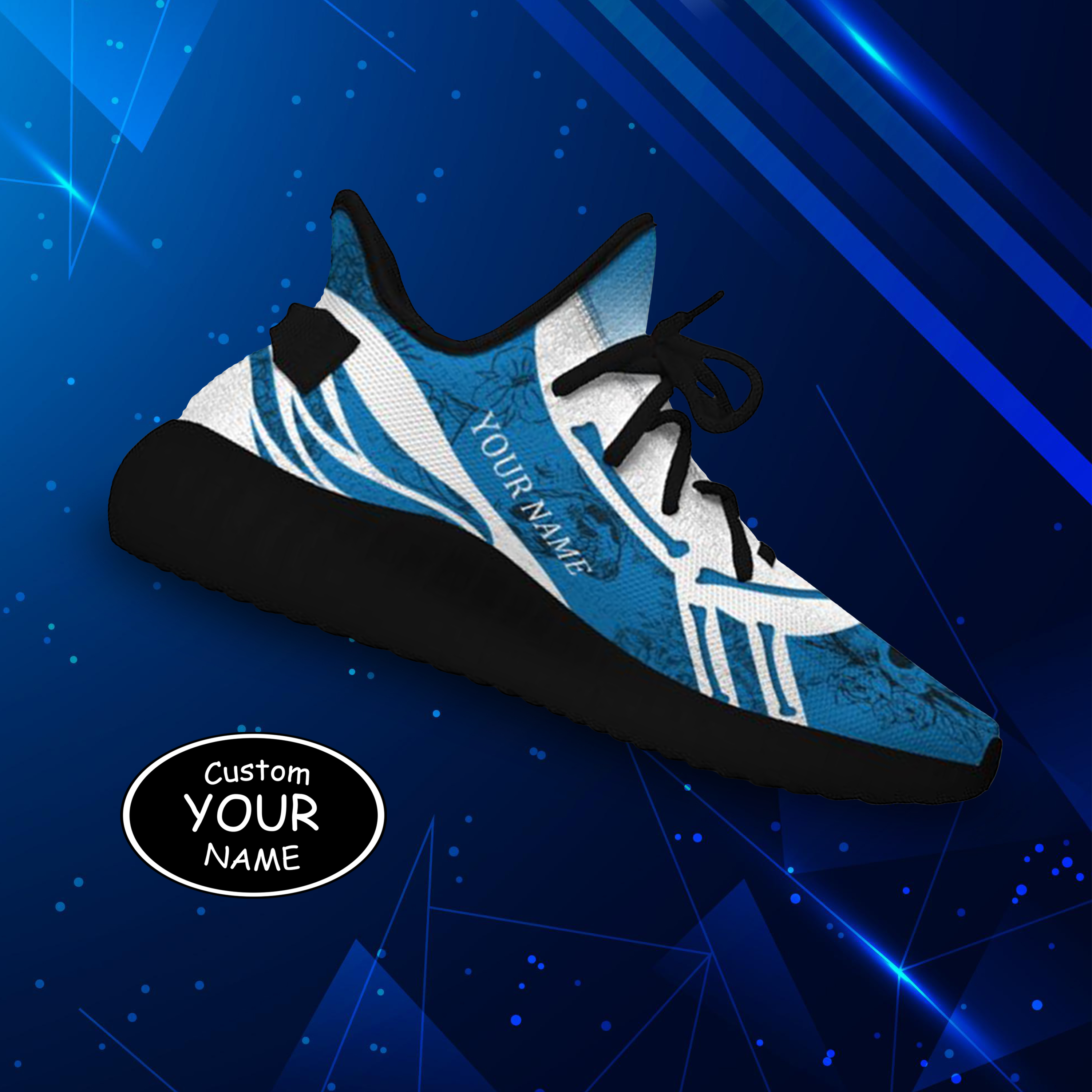 SH051-25-cy-Detroit-11-1，Personalized  Detroit Sneakers, Custom Breathable Walking Shoes, Patriotic Running Shoes