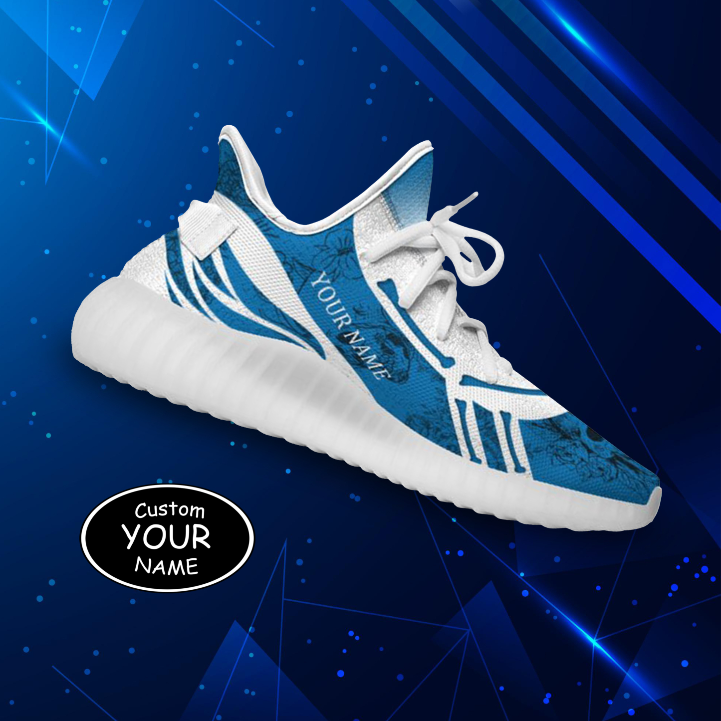 SH051-25-cy-Detroit-11-1，Personalized  Detroit Sneakers, Custom Breathable Walking Shoes, Patriotic Running Shoes