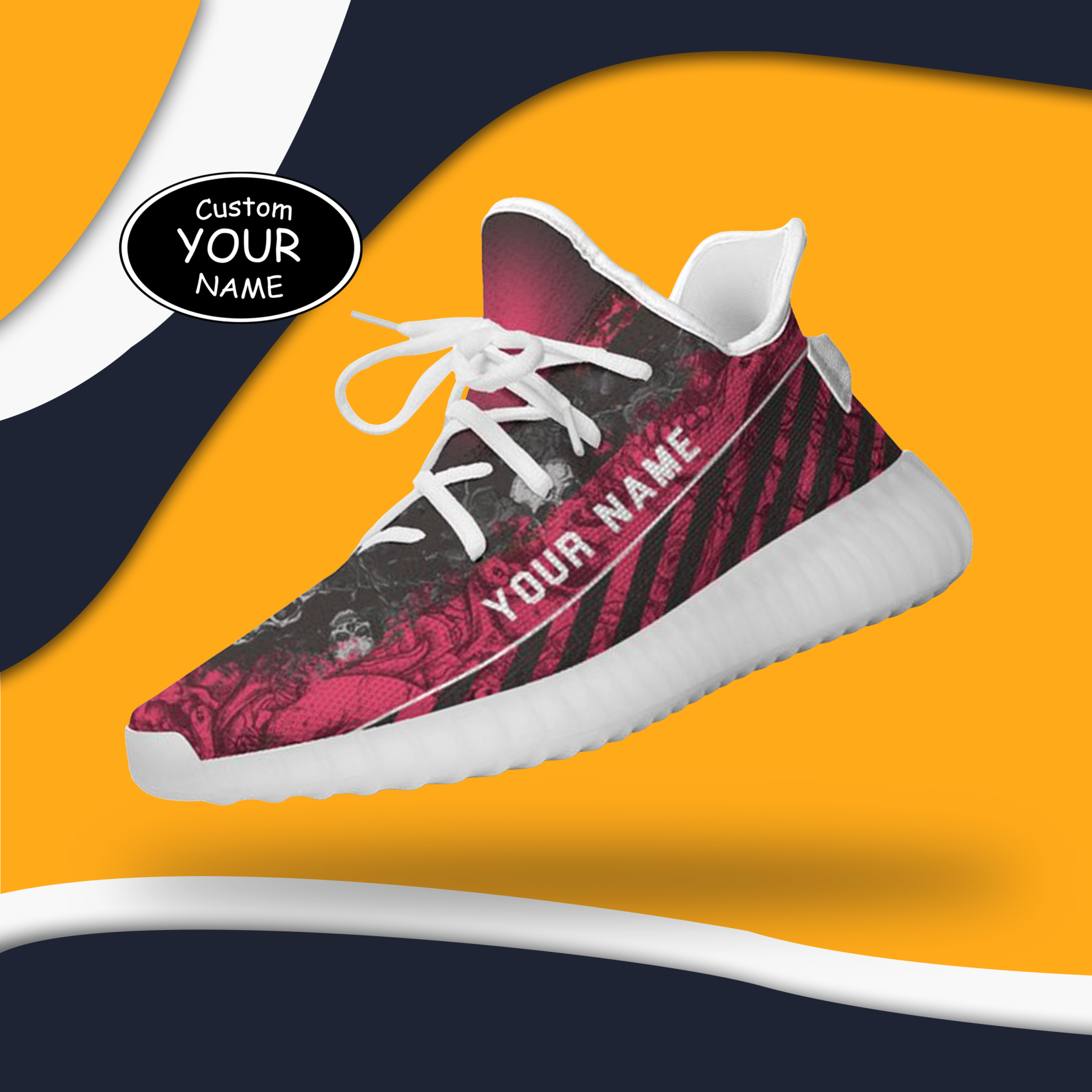 SH051-25-cy-Atlanta-3-2，Personalized  Atlanta Sneakers, Custom Breathable Walking Shoes, Patriotic Running Shoes