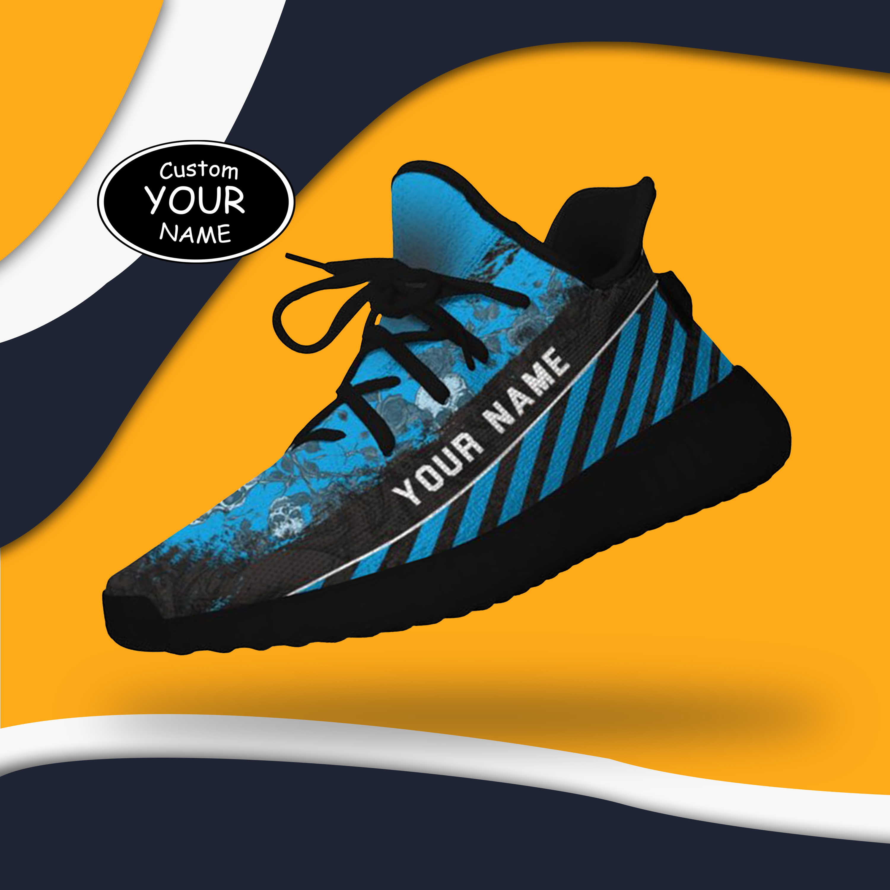 SH051-25-cy-Carolina-5-2，Personalized  Carolina Sneakers, Custom Breathable Walking Shoes, Patriotic Running Shoes