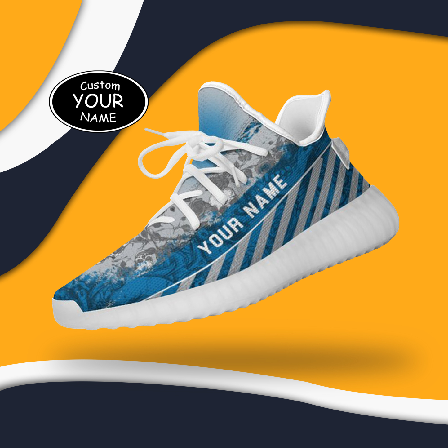 SH051-25-cy-Detroit-11-2，Personalized  Detroit Sneakers, Custom Breathable Walking Shoes, Patriotic Running Shoes