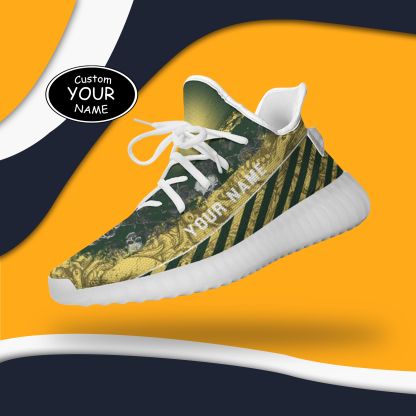 SH051-25-cy-Green Bay-13-2，Personalized  Green Bay Sneakers, Custom Breathable Walking Shoes, Patriotic Running Shoes