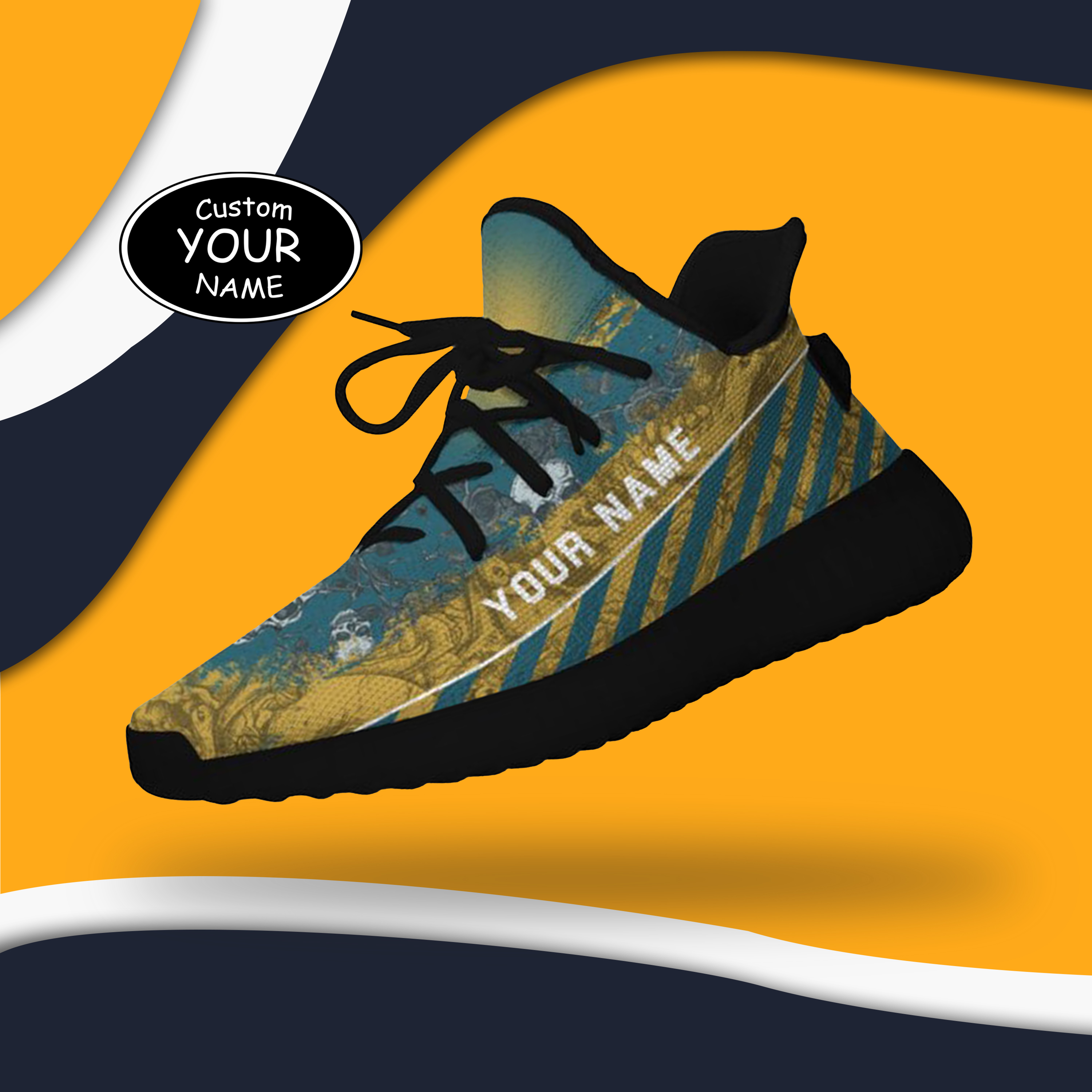 SH051-25-cy-Jacksonville-16-2,Personalized  Jacksonville Sneakers, Custom Breathable Walking Shoes, Patriotic Running Shoes