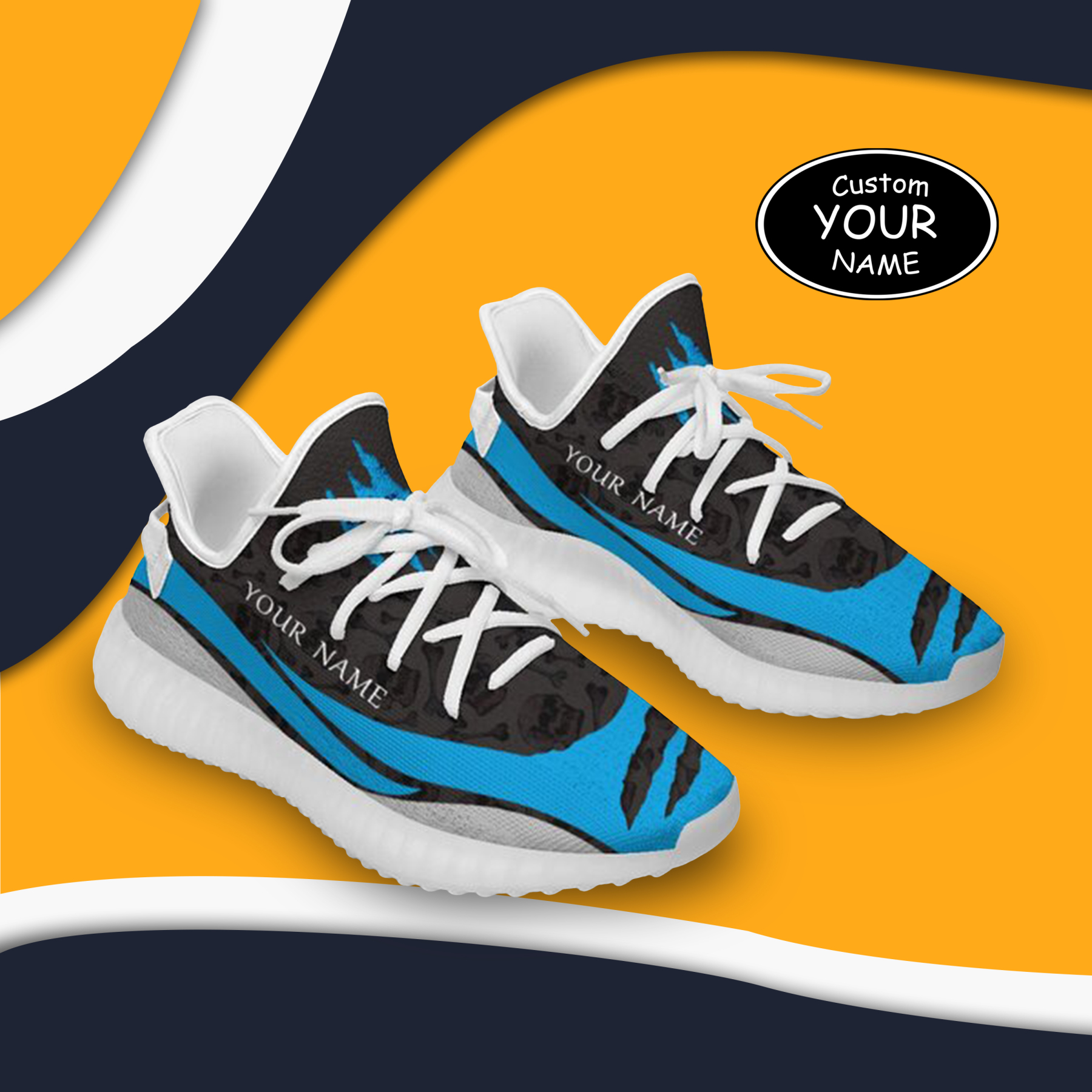 SH051-25-cy-Carolina-5-3，Personalized  Carolina Sneakers, Custom Breathable Walking Shoes, Patriotic Running Shoes