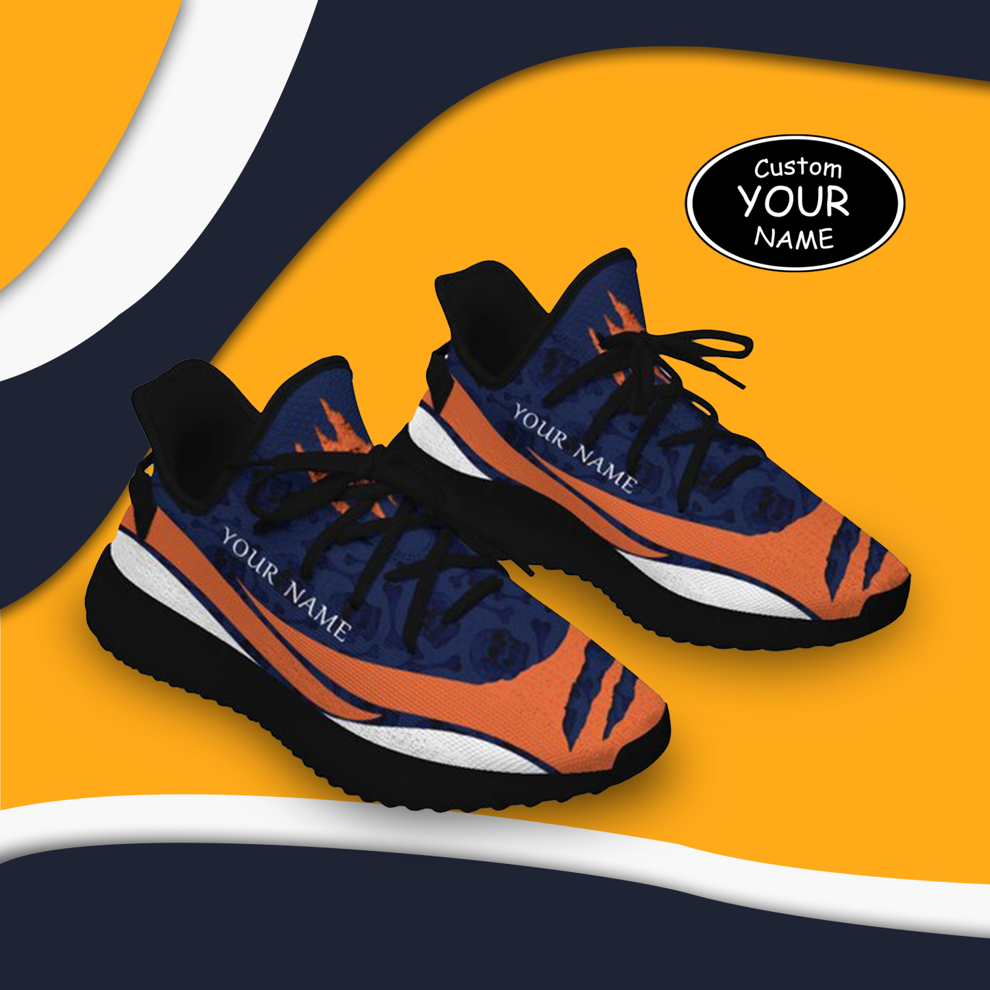 Personalized New York Sneakers, Custom Breathable Walking Shoes, Patri