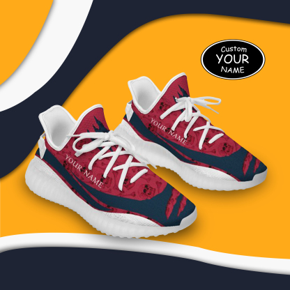 SH051-25-cy-Houston-12-3，Personalized  Houston Sneakers, Custom Breathable Walking Shoes, Patriotic Running Shoes