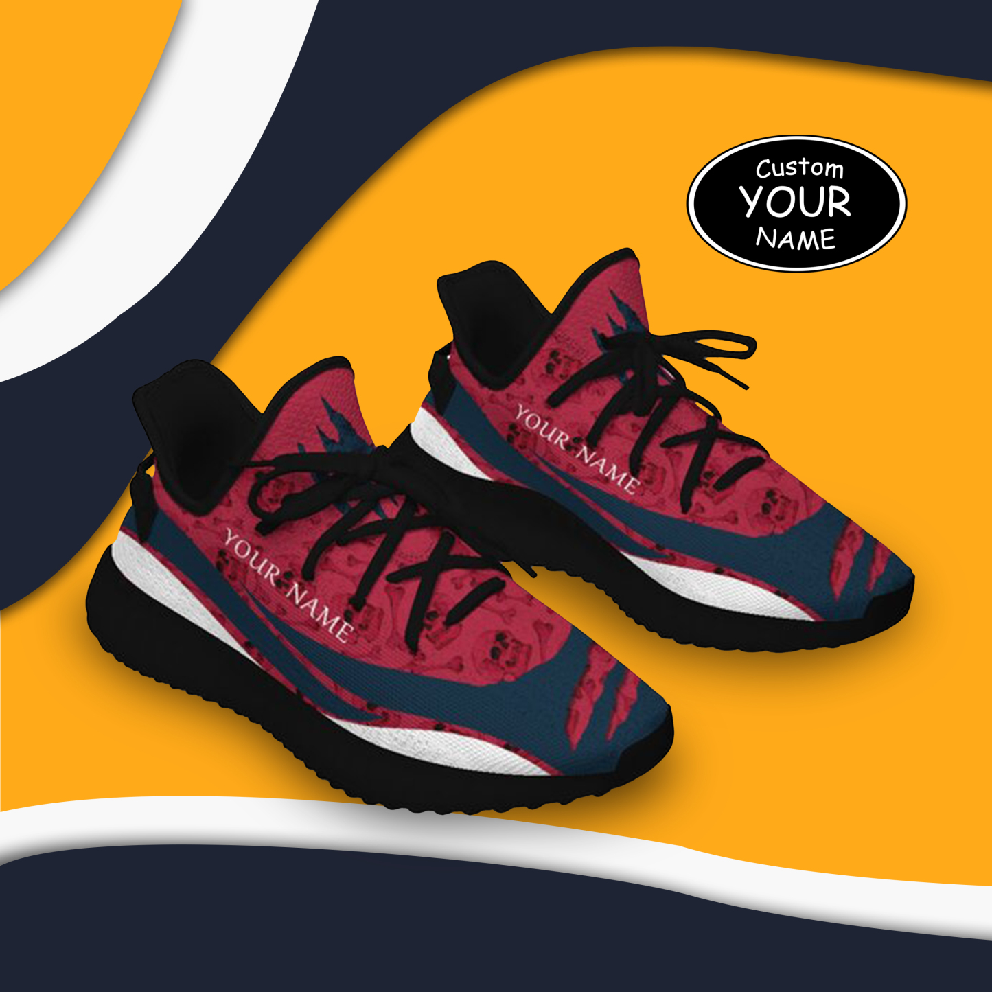 Personalized New York Sneakers, Custom Breathable Walking Shoes, Patri