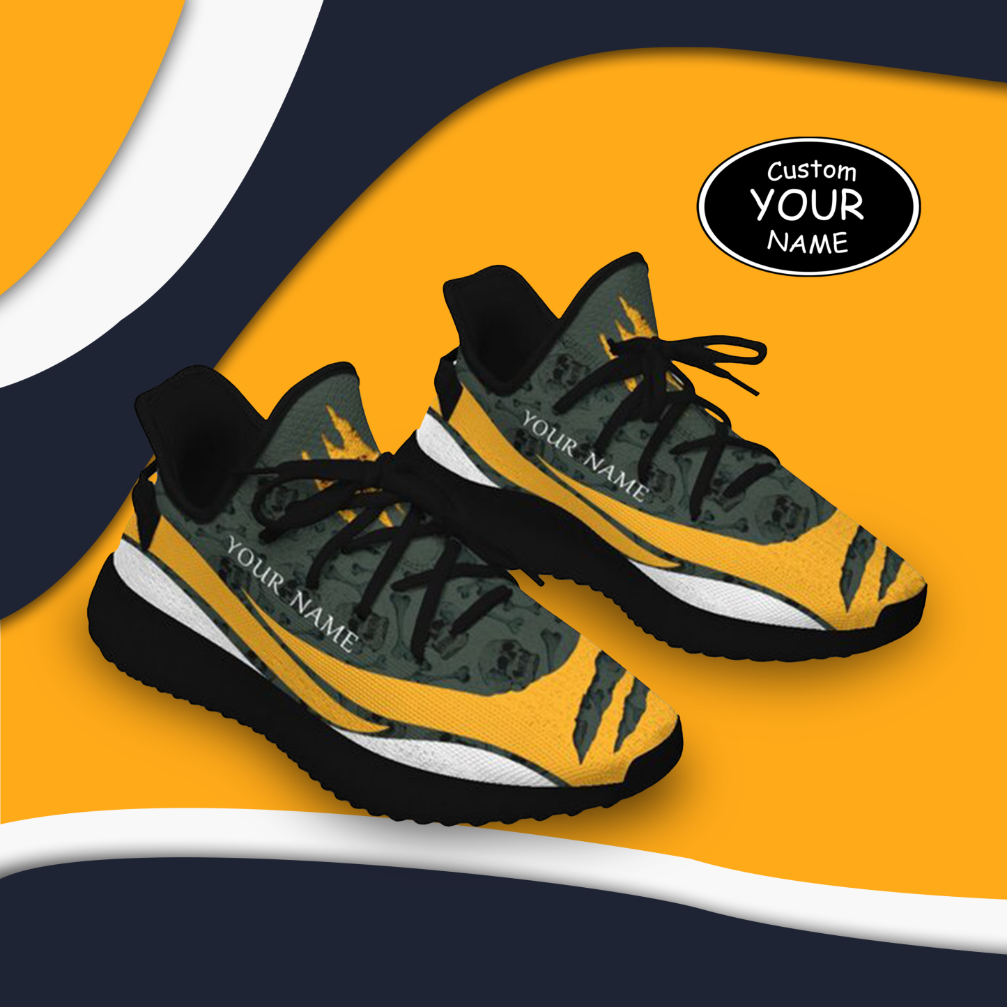 Personalized New York Sneakers, Custom Breathable Walking Shoes, Patri