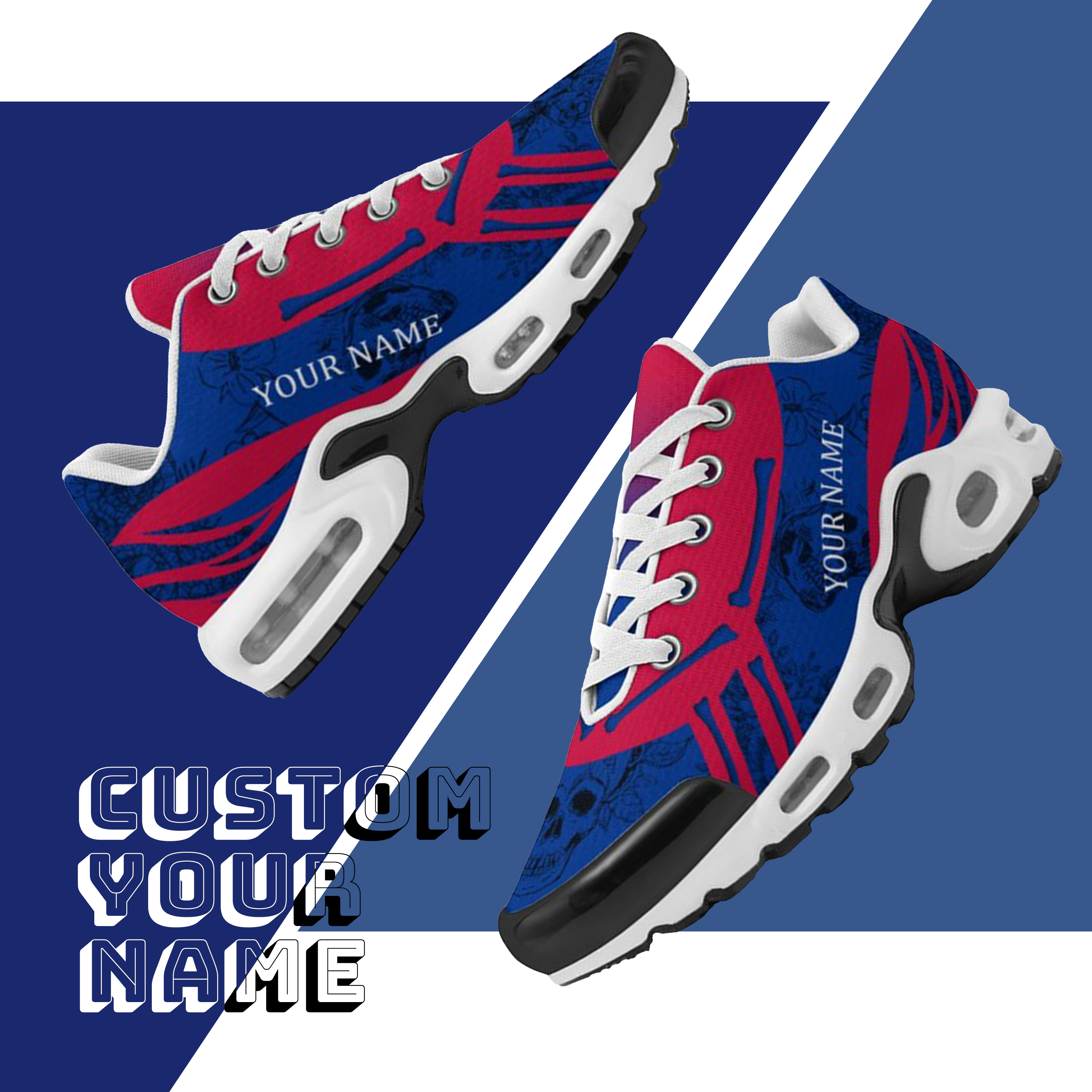 Personalized Buffalo Sneakers, Custom Breathable Walking Shoes, Patrio