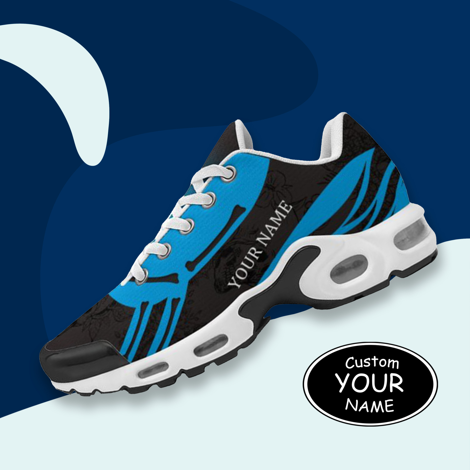 TN-25-cy-Carolina-5-1，Personalized  Carolina Sneakers, Custom Breathable Walking Shoes, Patriotic Running Shoes