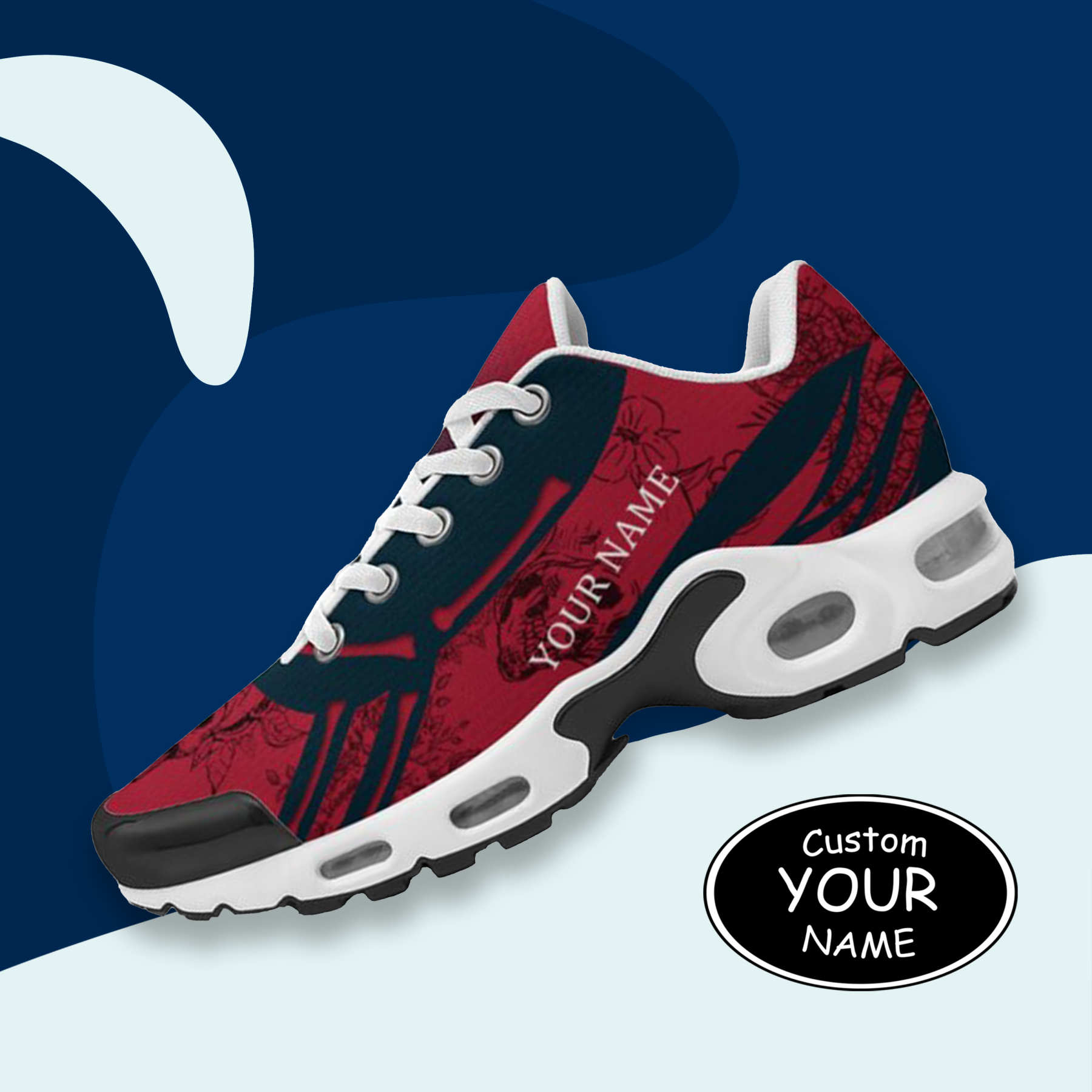 TN-25-cy-Houston-12-1，Personalized  Houston Sneakers, Custom Breathable Walking Shoes, Patriotic Running Shoes