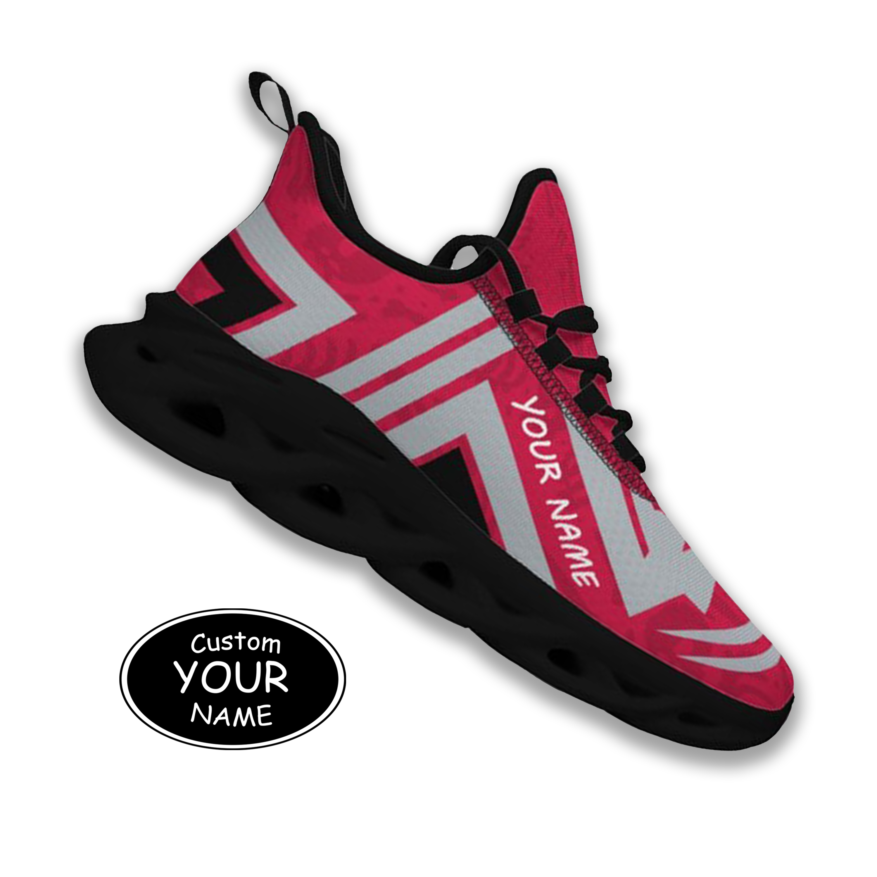 Max Sowl-25-cy-Columbus-3-4, Personalized Ohio State Buckeyes Custom Max Sowl Shoes, Personalized Sport Footwear, Custom Color-Blocked Running Shoes