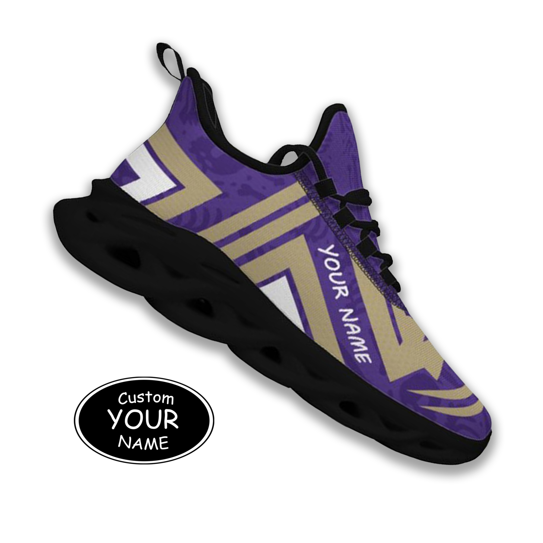 Max Sowl-25-cy-Seattle-13-4, Personalized Washington Huskies Custom Max Sowl Shoes, Personalized Sport Footwear, Custom Color-Blocked Running Shoes