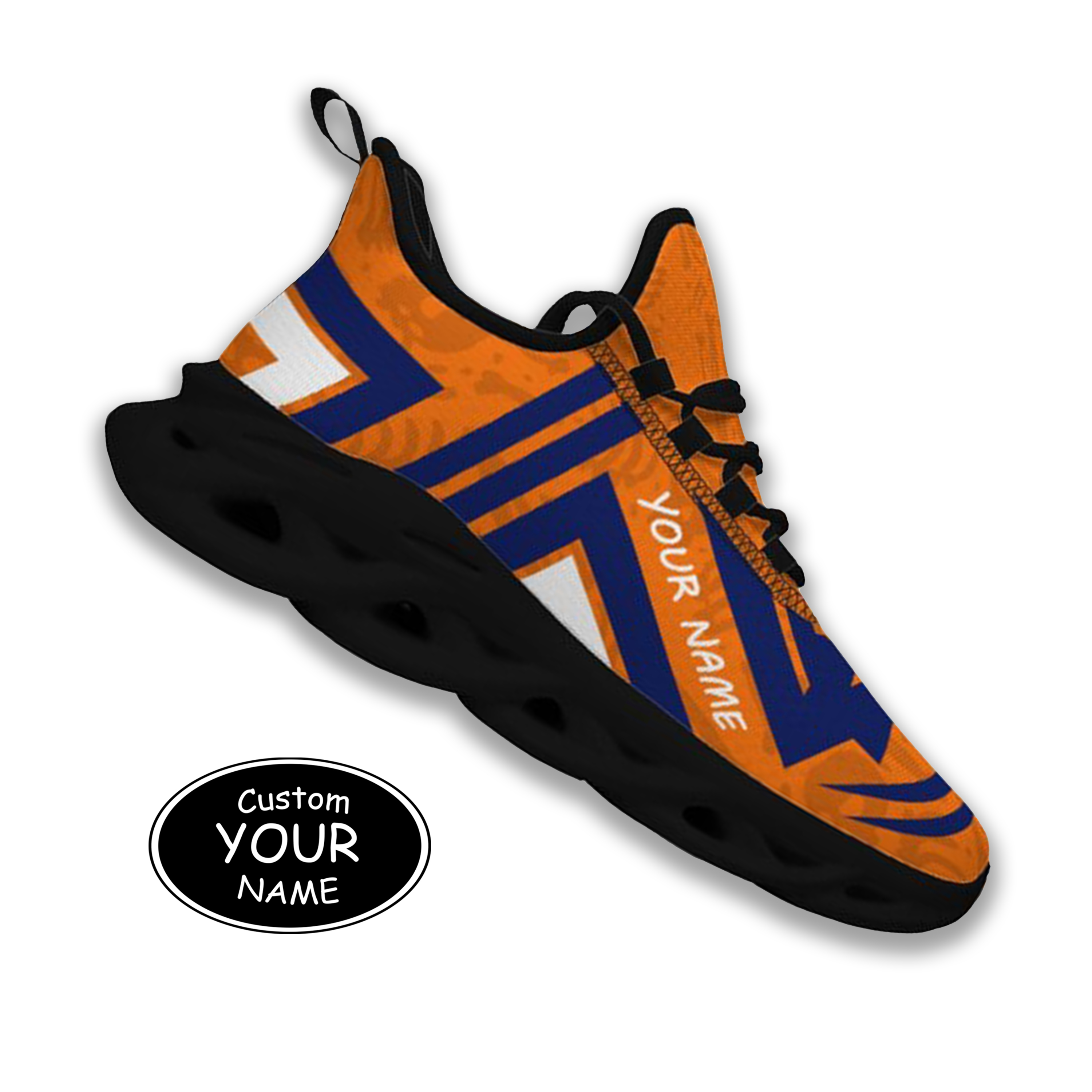 Max Sowl-25-cy-Syracuse-15-4, Personalized Syracuse Orange Custom Max Sowl Shoes, Personalized Sport Footwear, Custom Color-Blocked Running Shoes