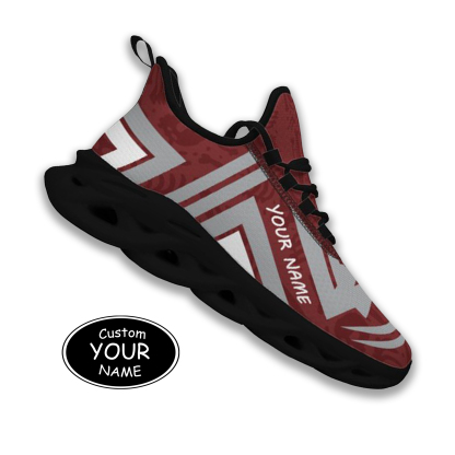 Max Sowl-25-cy-College Station-16-4, Personalized Texas A&M Aggies Custom Max Sowl Shoes, Personalized Sport Footwear, Custom Color-Blocked Running Shoes