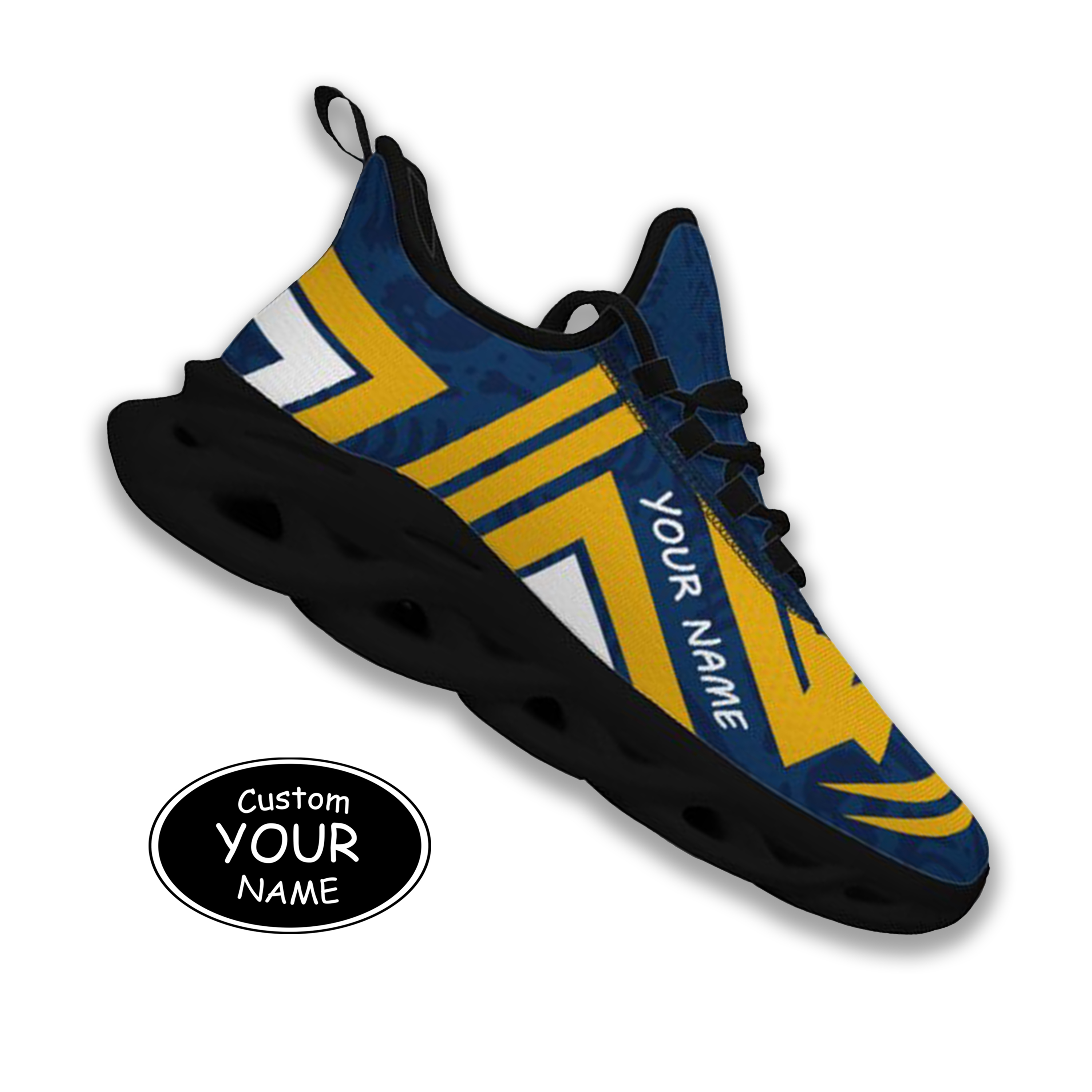 Max Sowl-25-cy-Morgantown-20-4, Personalized West Virginia Mountaineers Custom Max Sowl Shoes, Personalized Sport Footwear, Custom Color-Blocked Running Shoes