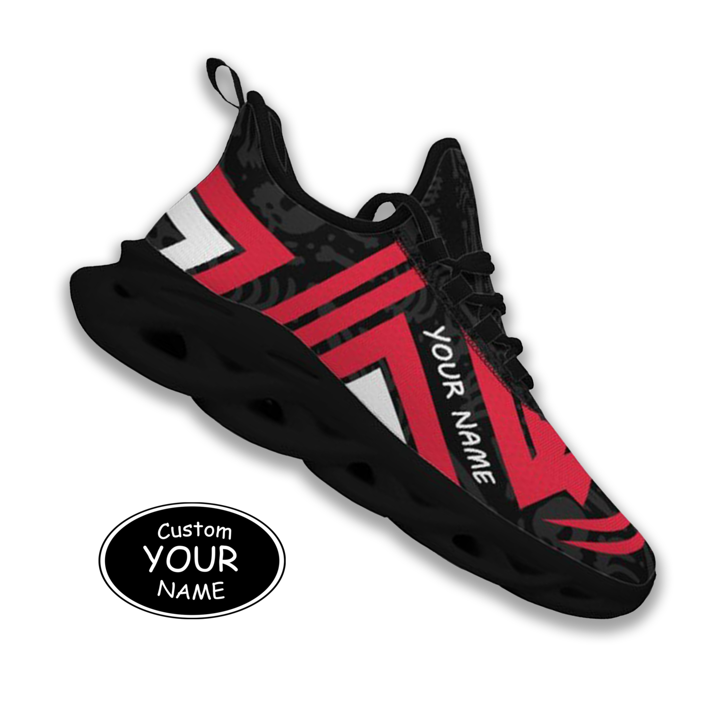 Max Sowl-25-cy-Cincinnati-24-4, Personalized Cincinnati Bearcats Custom Max Sowl Shoes, Personalized Sport Footwear, Custom Color-Blocked Running Shoes