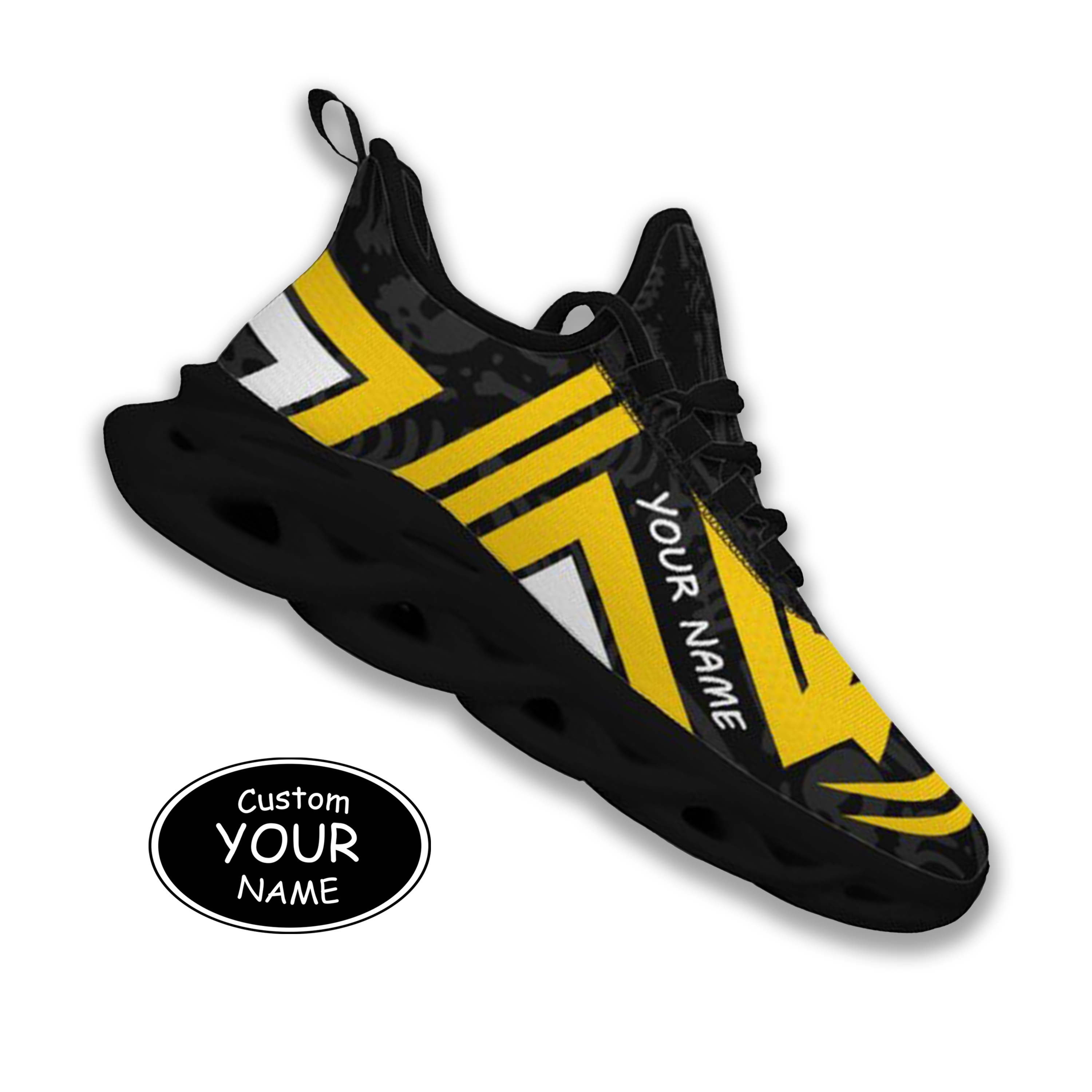 Max Sowl-25-cy-Iowa City-25-4, Personalized Iowa Hawkeyes Custom Max Sowl Shoes, Personalized Sport Footwear, Custom Color-Blocked Running Shoes