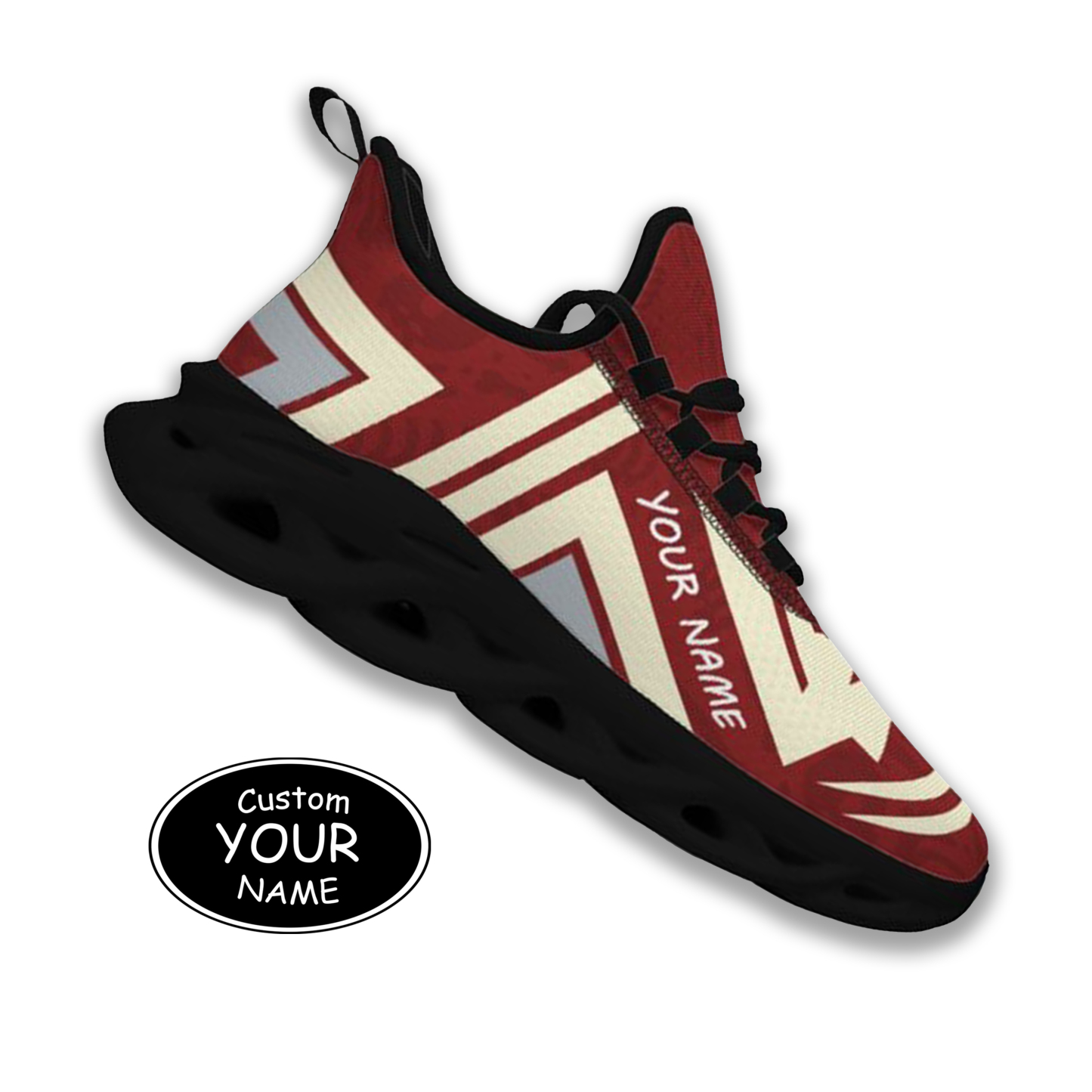 Max Sowl-25-cy-Norman-4-4, Personalized Oklahoma Sooners Custom Max Sowl Shoes, Personalized Sport Footwear, Custom Color-Blocked Running Shoes