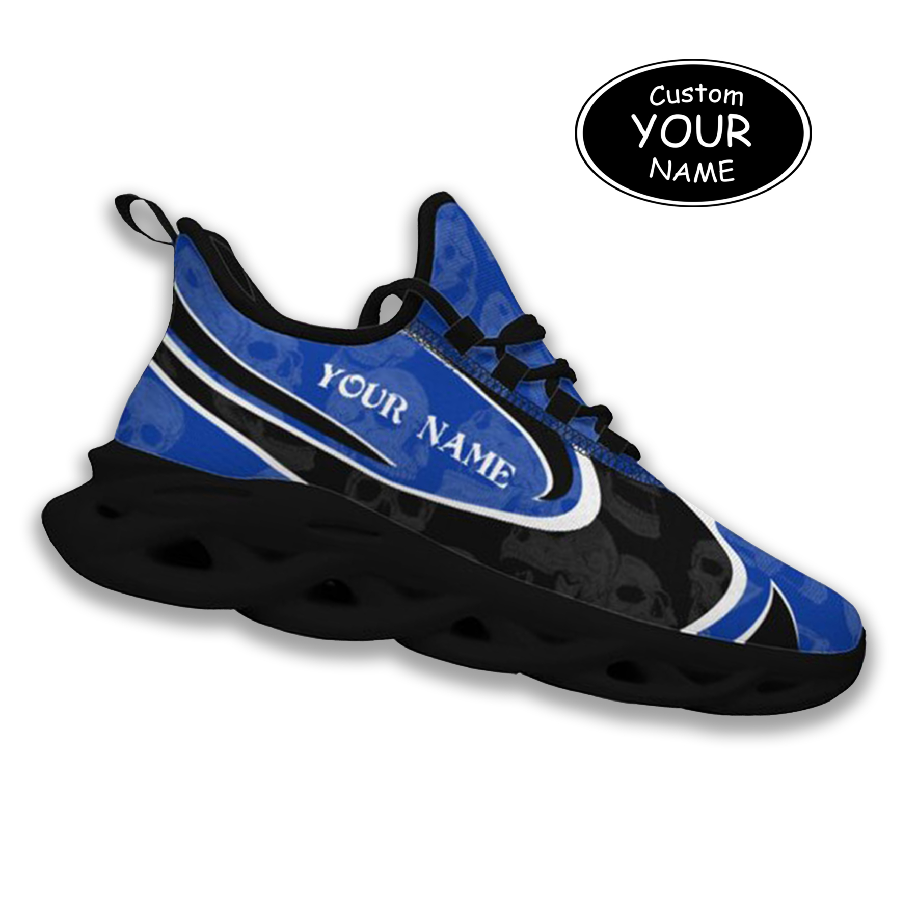Max Sowl-25-cy-Lexington-12-5, Personalized Kentucky Wildcats Custom Max Sowl Shoes, Personalized Skull Sport Footwear, Custom Color-Blocked Running Shoes