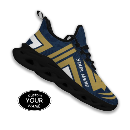 Max Sowl-25-cy-South Bend-5-4, Personalized Notre Dame Fighting Irish Custom Max Sowl Shoes, Personalized Sport Footwear, Custom Color-Blocked Running Shoes