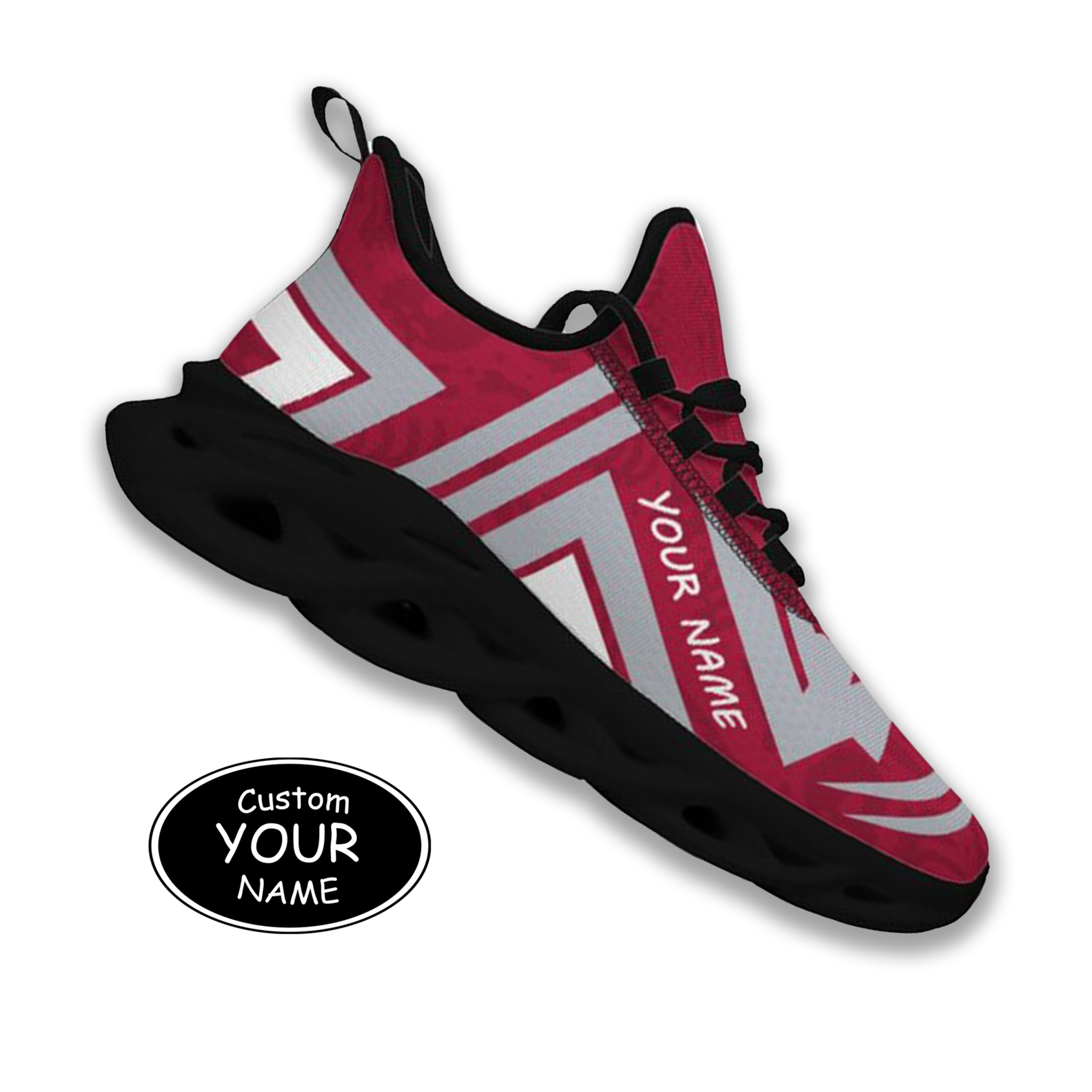 Max Sowl-25-cy-Tuscaloosa-2-4, Personalized Alabama Crimson Tide Custom Max Sowl Shoes, Personalized Sport Footwear, Custom Color-Blocked Running Shoes