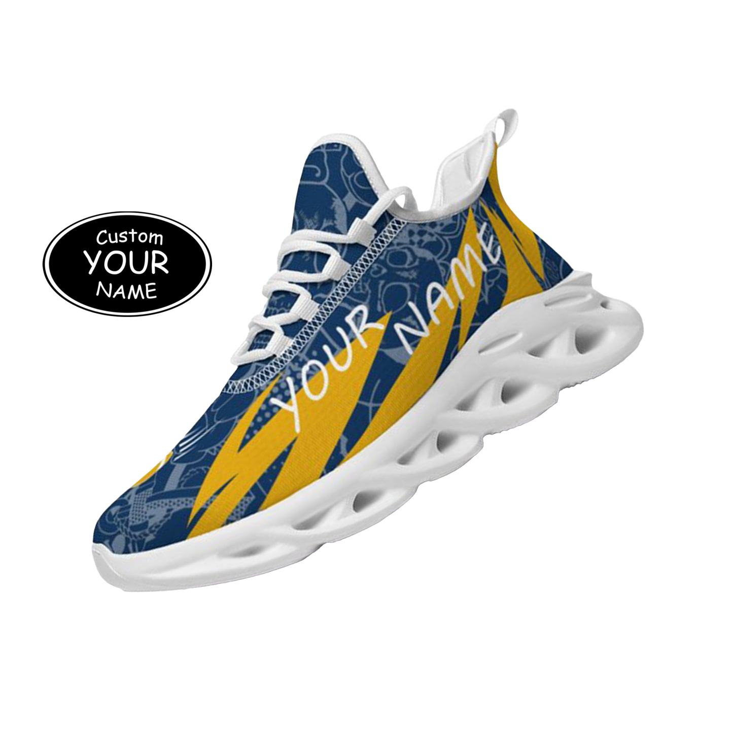 Max Sowl-25-yy-Morgantown-20-4, Personalized West Virginia Mountaineers Custom Max Sowl Shoes, Personalized Sport Footwear, Custom Color-Blocked Running Shoes