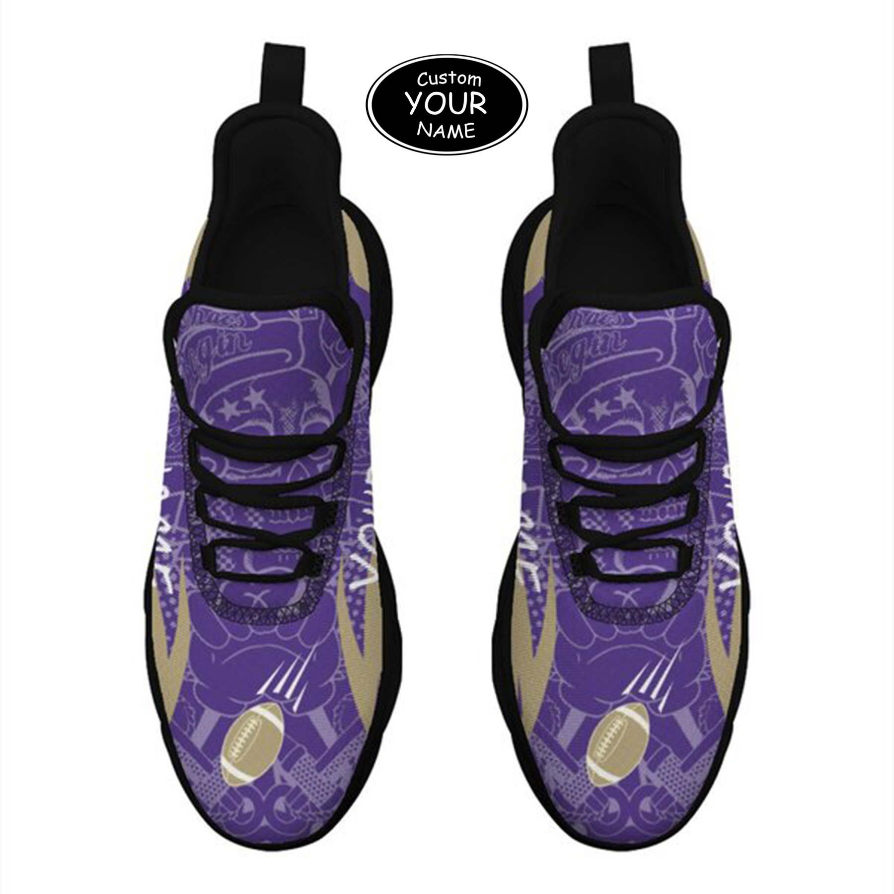 Max Sowl-25-yy-Seattle-13-4, Personalized Washington Huskies Custom Max Sowl Shoes, Personalized Sport Footwear, Custom Color-Blocked Running Shoes