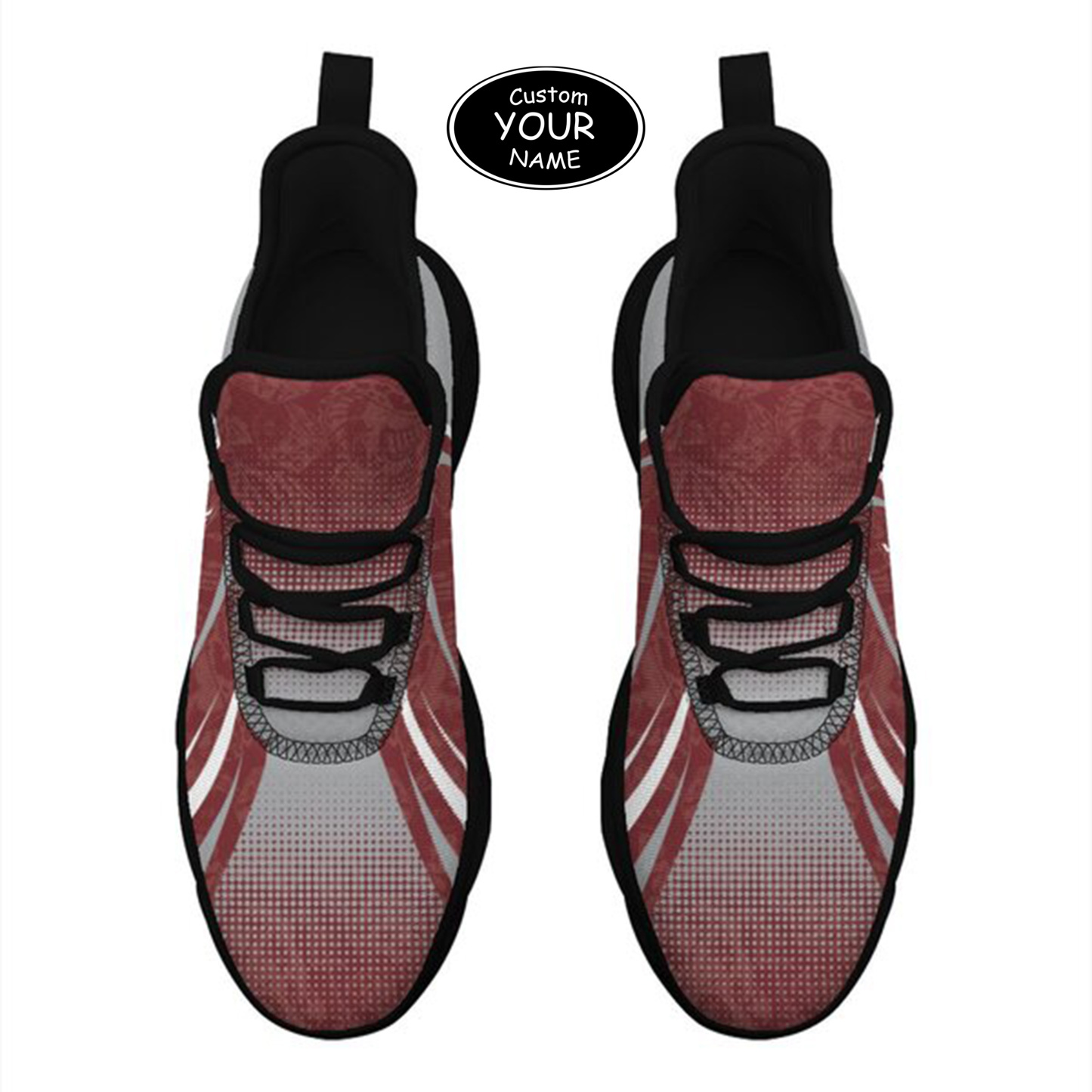 Max Sowl-25-yy-College Station-16-6, Personalized Texas A&M Aggies Custom Max Sowl Shoes, Personalized Skull Sport Footwear, Custom Color-Blocked Running Shoes