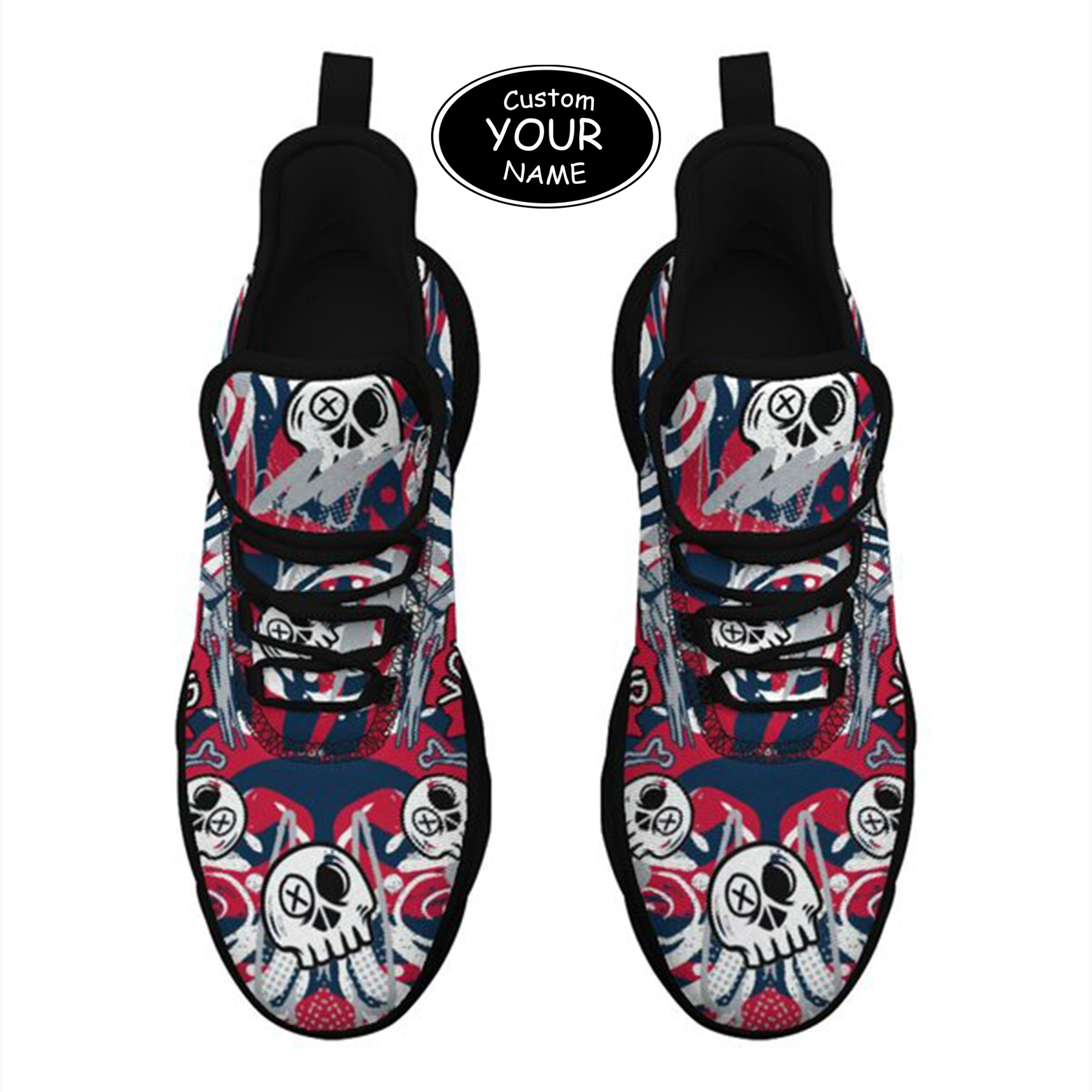 Max Sowl-25-cy-New England-26-7, Personalized New England Sneakers, Custom Breathable Walking Shoes, Patriotic Running Shoes