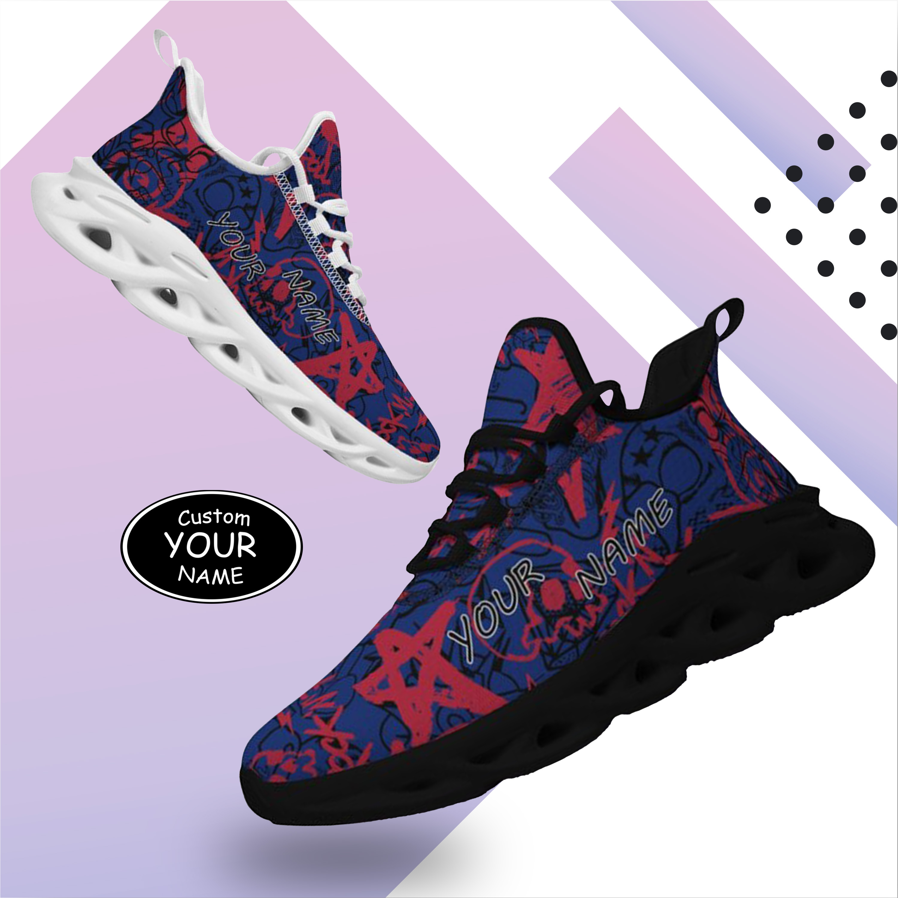 Max Sowl-25-yy-New York-21-8, Personalized New York Sneakers, Custom Breathable Walking Shoes, Patriotic Running Shoes