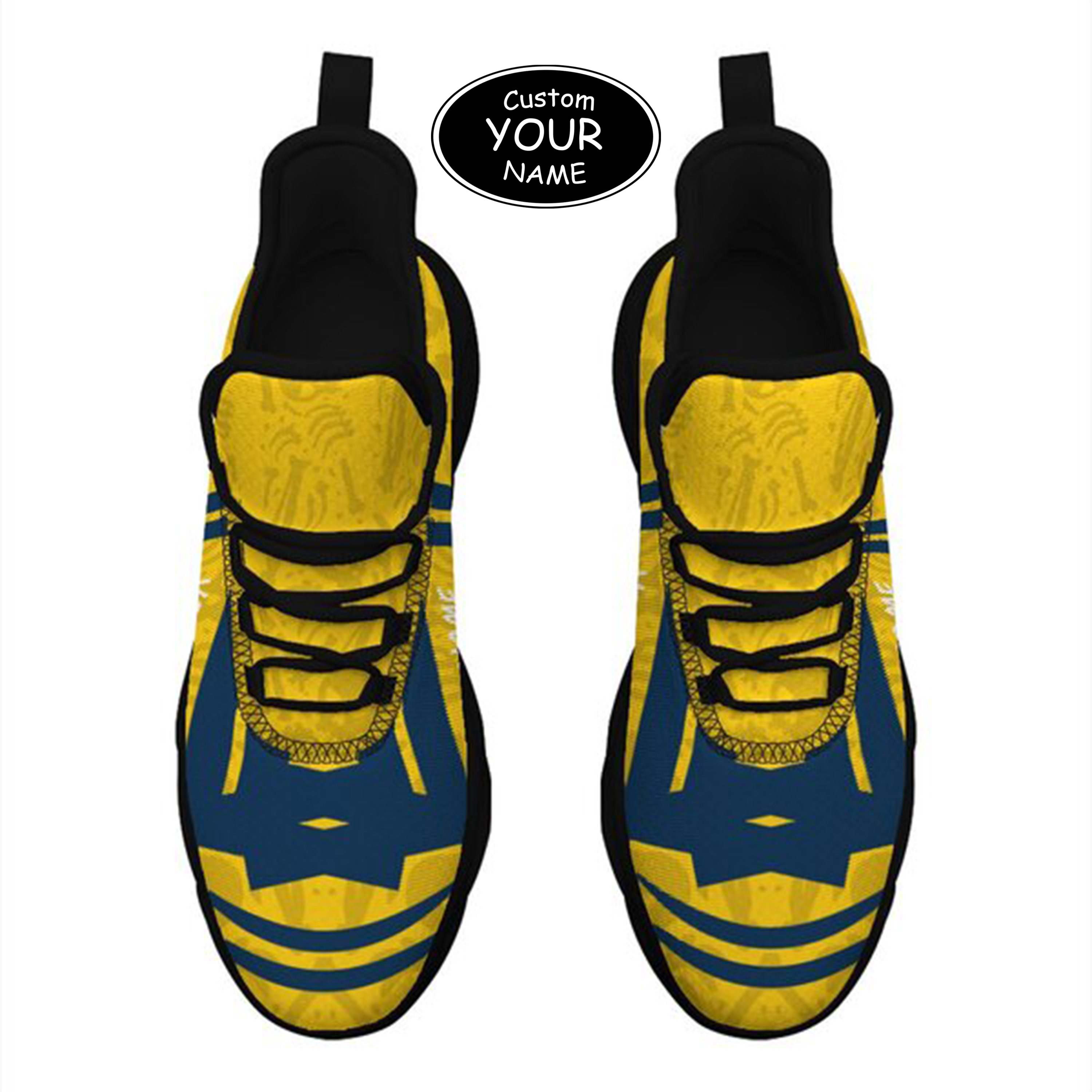 Max Sowl-25-cy-Ann Arbor-14-4, Personalized Michigan Wolverines Custom Max Sowl Shoes, Personalized Sport Footwear, Custom Color-Blocked Running Shoes