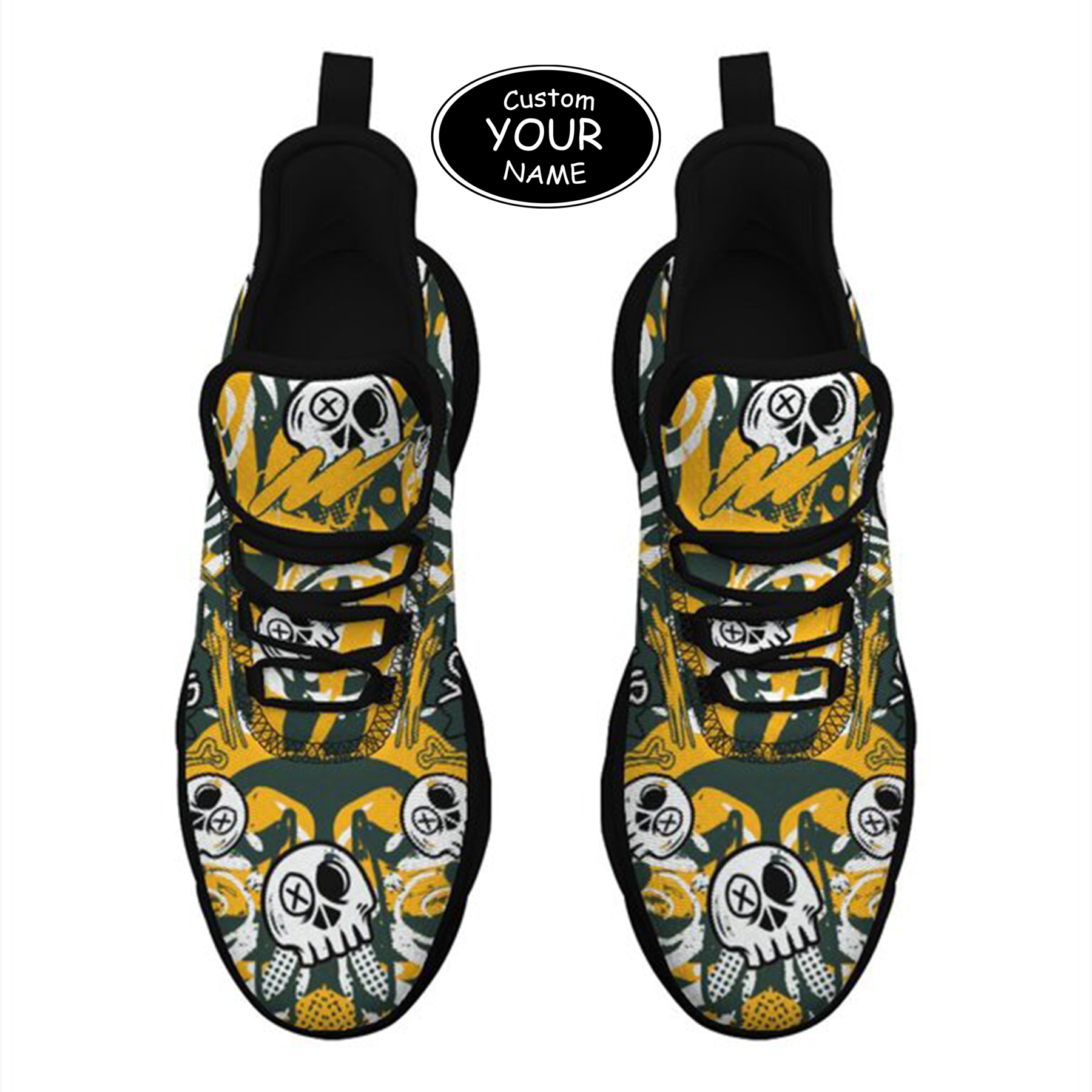 Max Sowl-25-cy-Green Bay-13-7, Personalized Green Bay Sneakers, Custom Breathable Walking Shoes, Patriotic Running Shoes