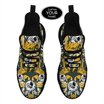 Max Sowl-25-cy-Green Bay-13-7, Personalized Green Bay Sneakers, Custom Breathable Walking Shoes, Patriotic Running Shoes