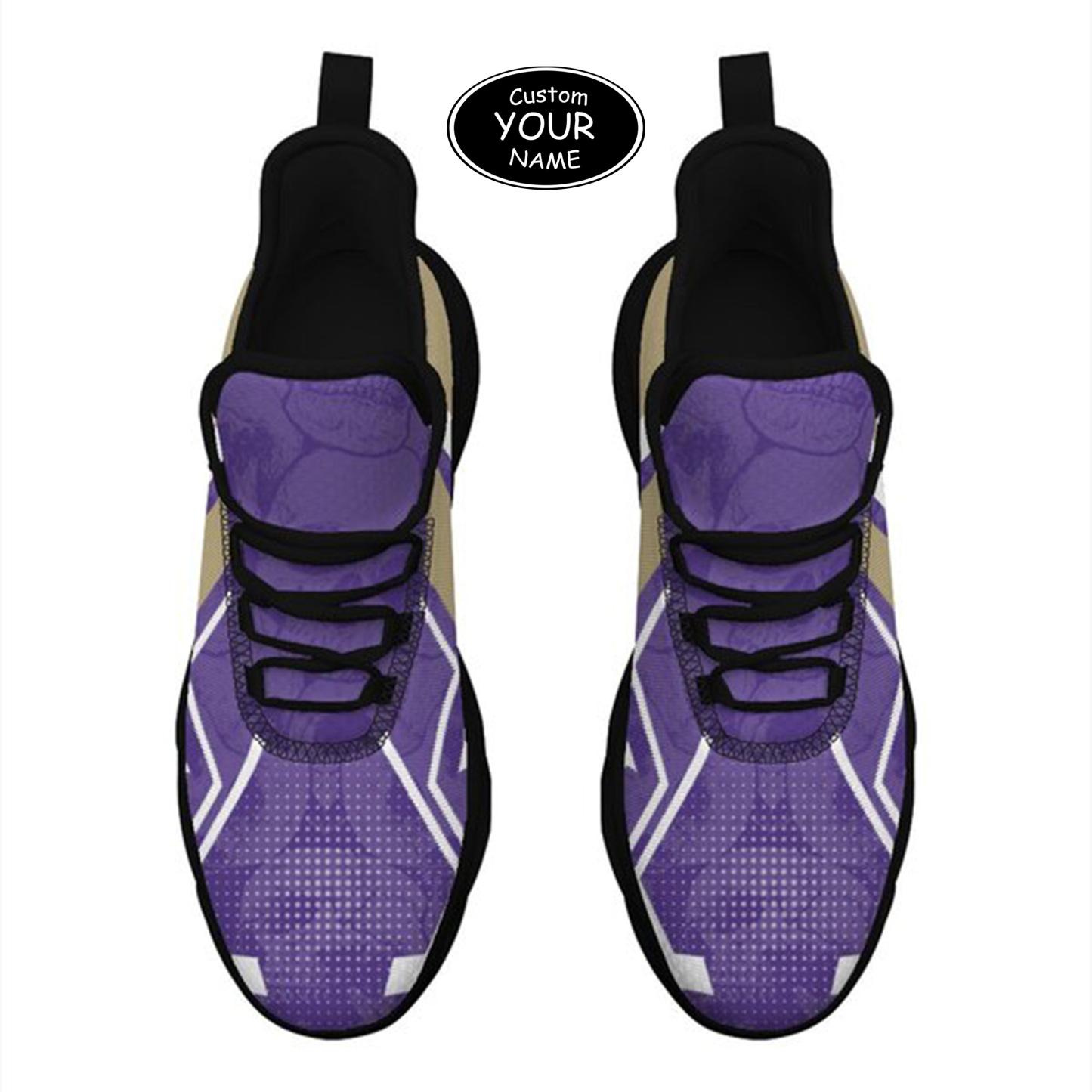 Max Sowl-25-yy-Seattle-13-5, Personalized Washington Huskies Custom Max Sowl Shoes, Personalized Skull Sport Footwear, Custom Color-Blocked Running Shoes