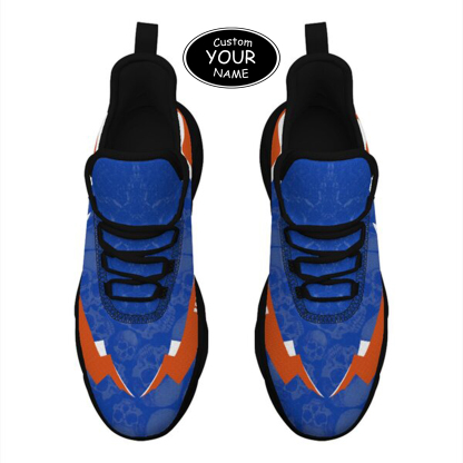 Max Sowl-25-cy-Boise-23-6, Personalized Boise State Broncos Custom Max Sowl Shoes, Personalized Skull Sport Footwear, Custom Color-Blocked Running Shoes