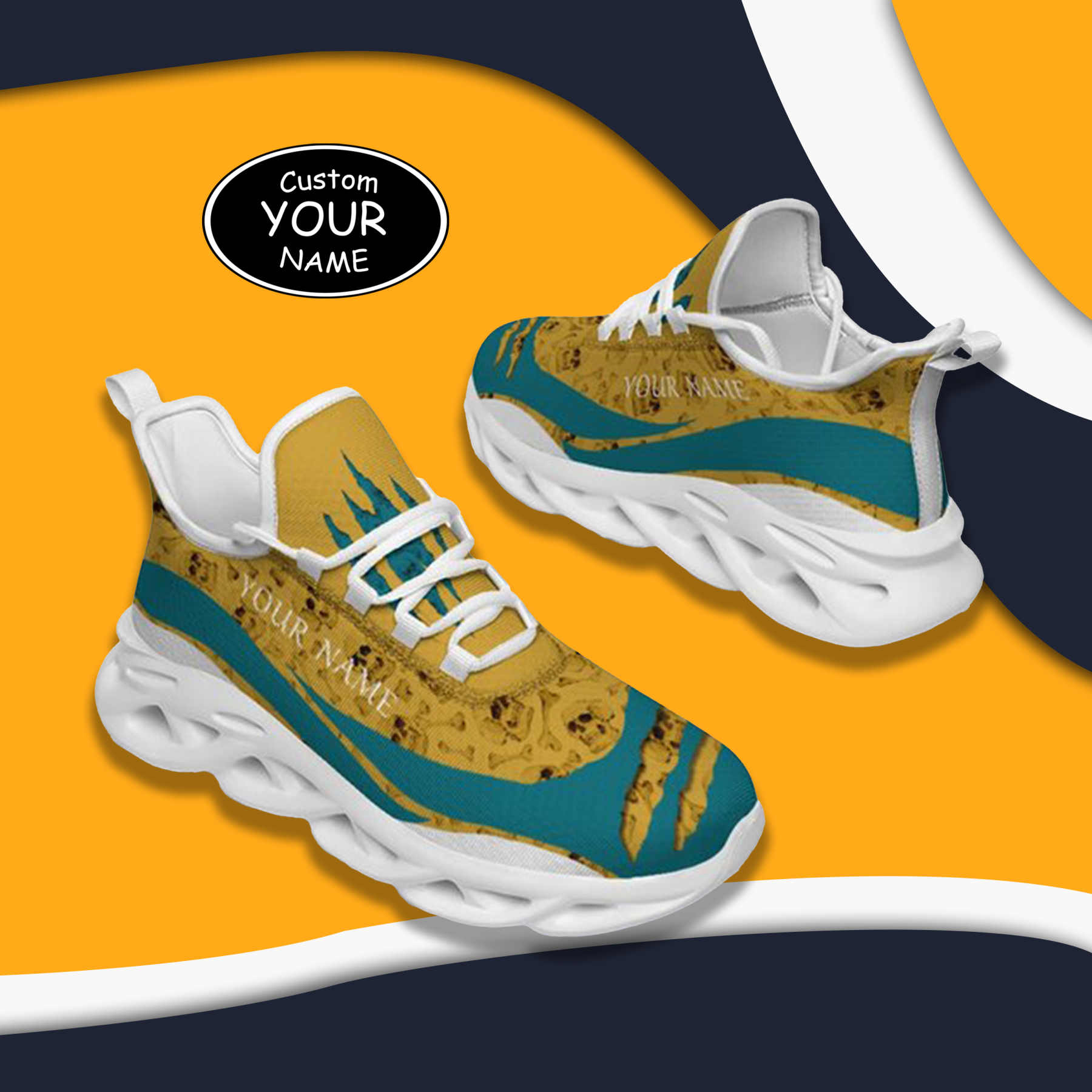 Max Sowl-25-cy-Jacksonville-16-3,Personalized  Jacksonville Sneakers, Custom Breathable Walking Shoes, Patriotic Running Shoes