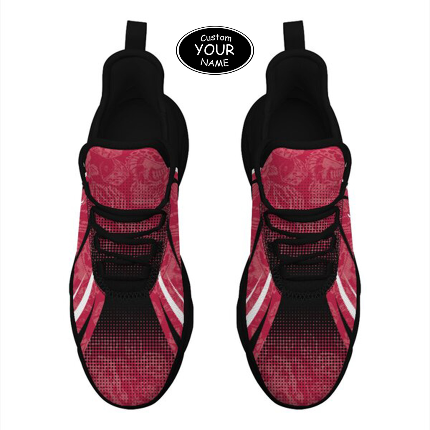 Max Sowl-25-yy-Athens-8-6, Personalized Georgia Bulldogs Custom Max Sowl Shoes, Personalized Skull Sport Footwear, Custom Color-Blocked Running Shoes