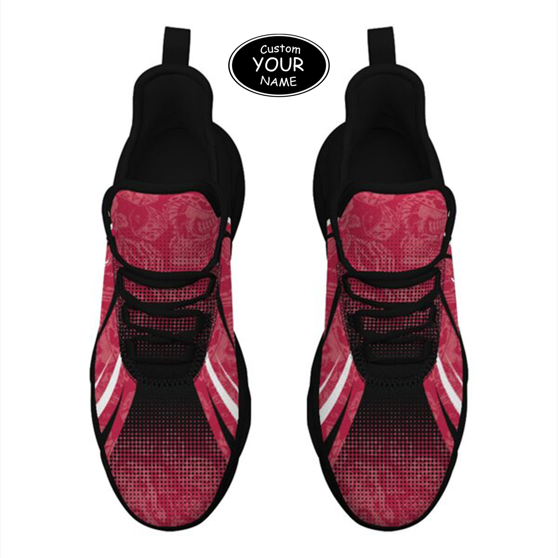 Max Sowl-25-yy-Athens-8-6, Personalized Georgia Bulldogs Custom Max Sowl Shoes, Personalized Skull Sport Footwear, Custom Color-Blocked Running Shoes