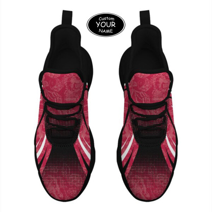 Max Sowl-25-yy-Athens-8-6, Personalized Georgia Bulldogs Custom Max Sowl Shoes, Personalized Skull Sport Footwear, Custom Color-Blocked Running Shoes