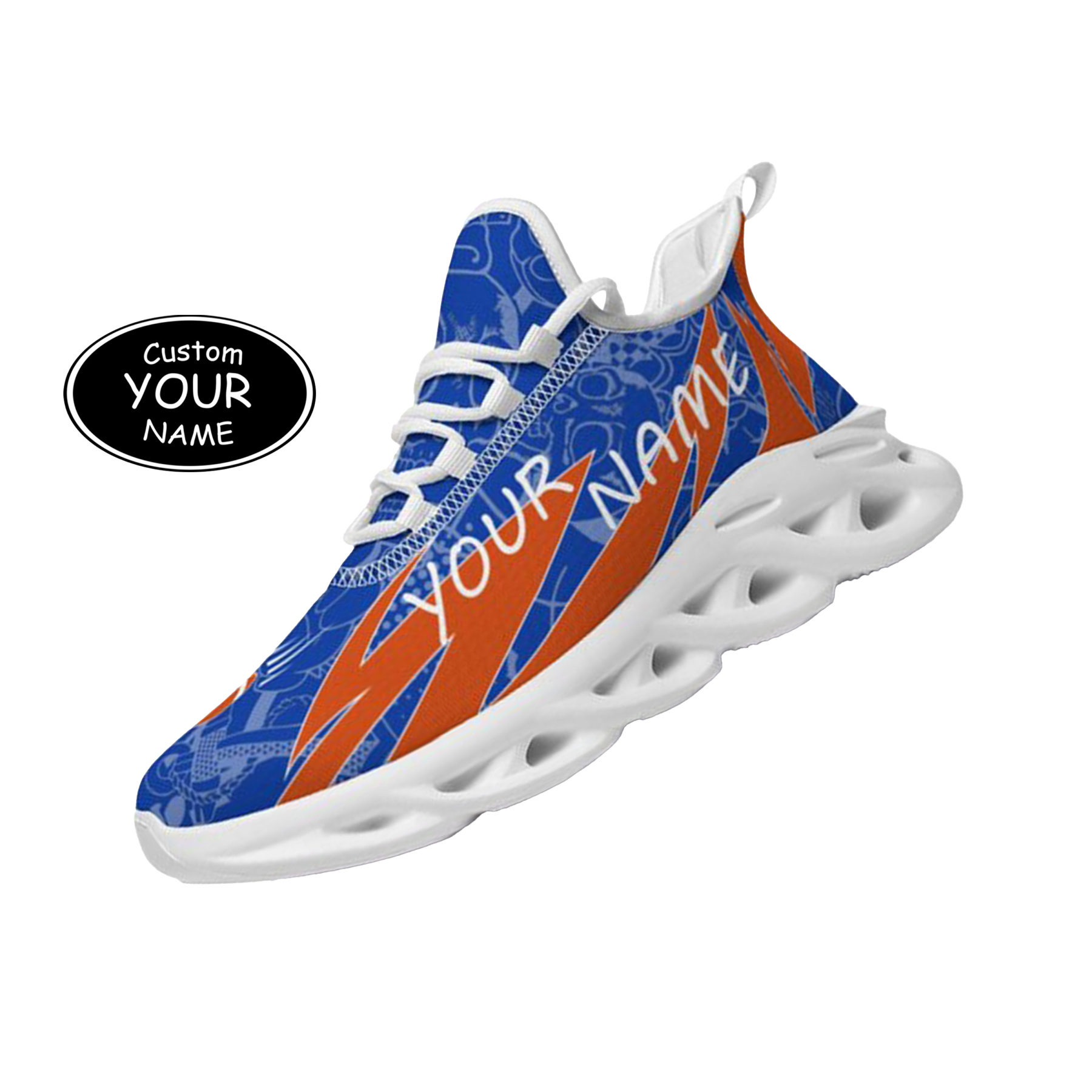 Max Sowl-25-yy-Boise-23-4, Personalized Boise State Broncos Custom Max Sowl Shoes, Personalized Sport Footwear, Custom Color-Blocked Running Shoes