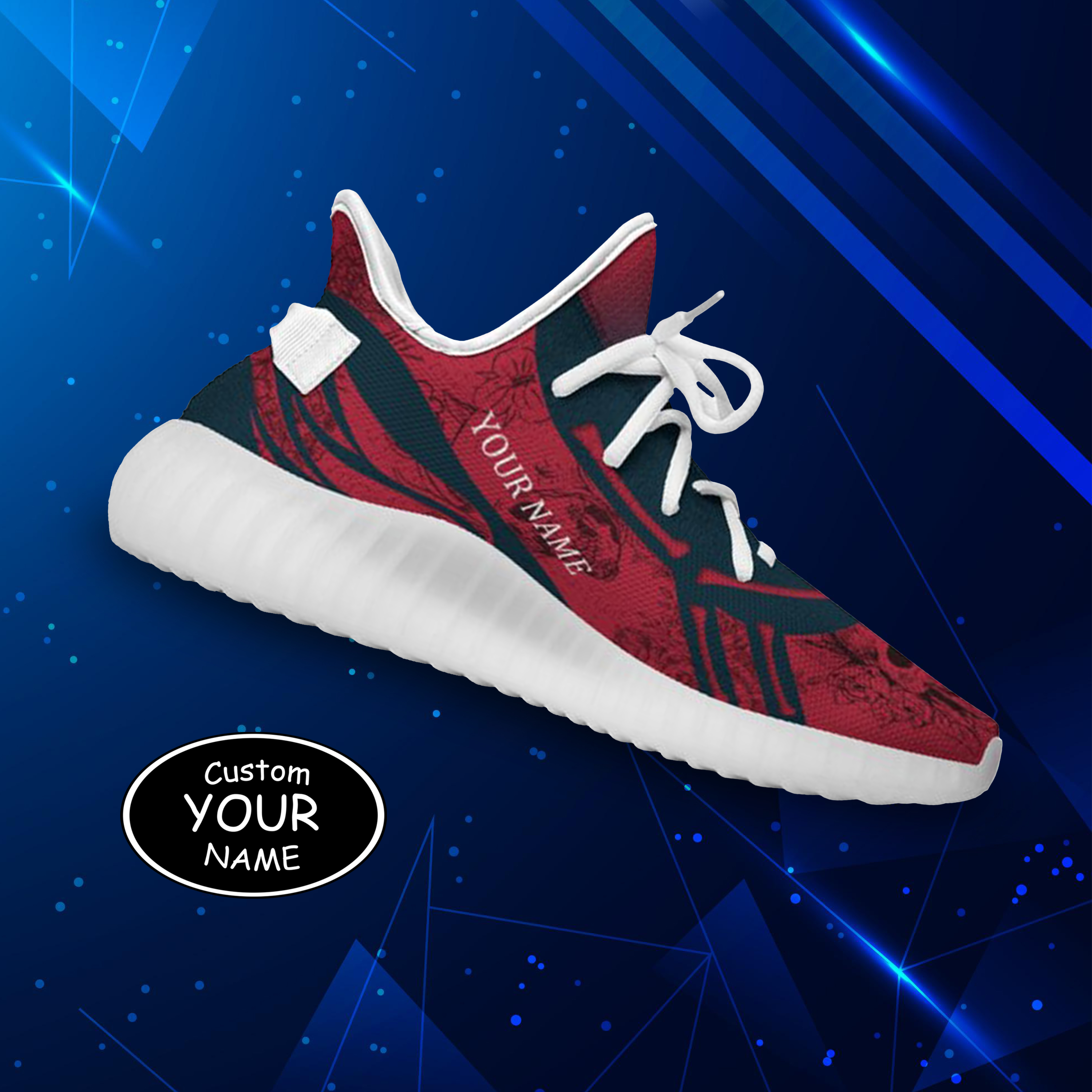 SH051-25-cy-Houston-12-1，Personalized  Houston Sneakers, Custom Breathable Walking Shoes, Patriotic Running Shoes